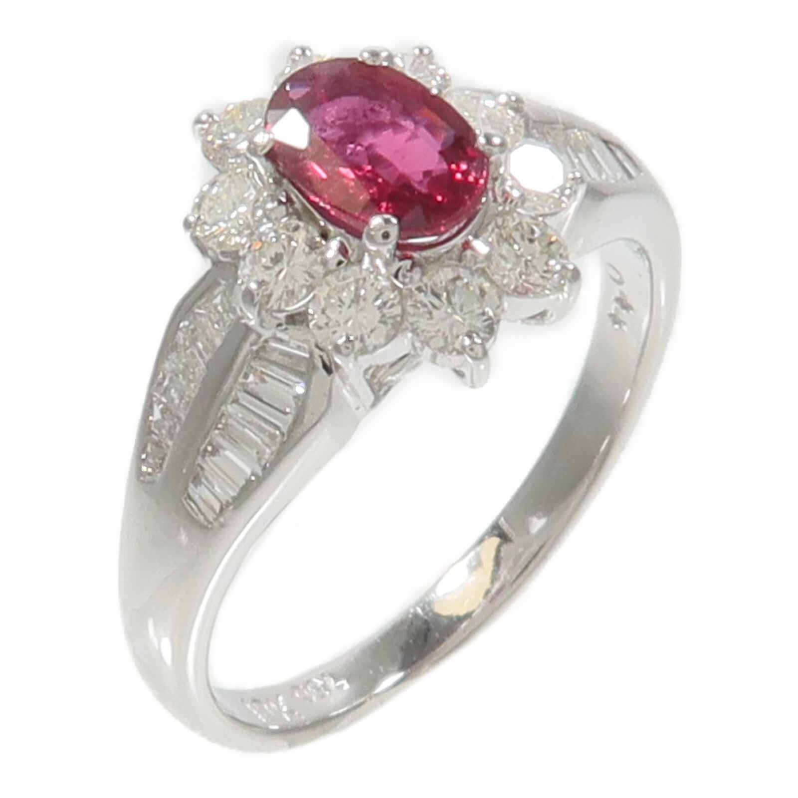 JEWELRY 18K白金Ruby Diamond Ring紅寶石/鑽石戒指