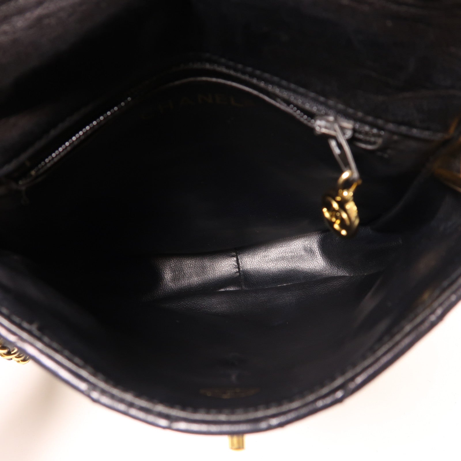 CHANEL 羊皮皮革Vintage Bag金扣鏈帶肩背袋