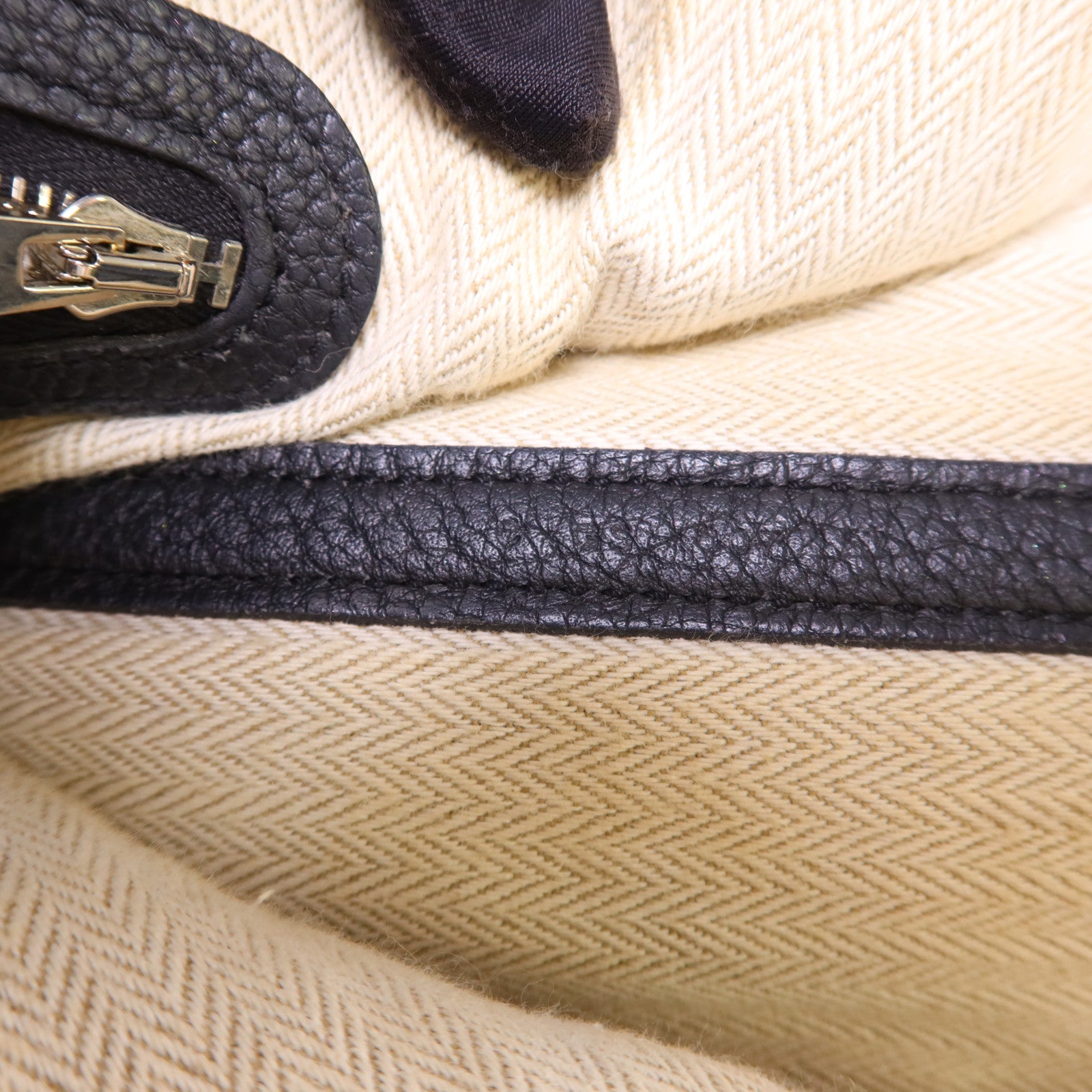 HERMES Negonda皮革Garden Party PM銀扣手挽袋Noir