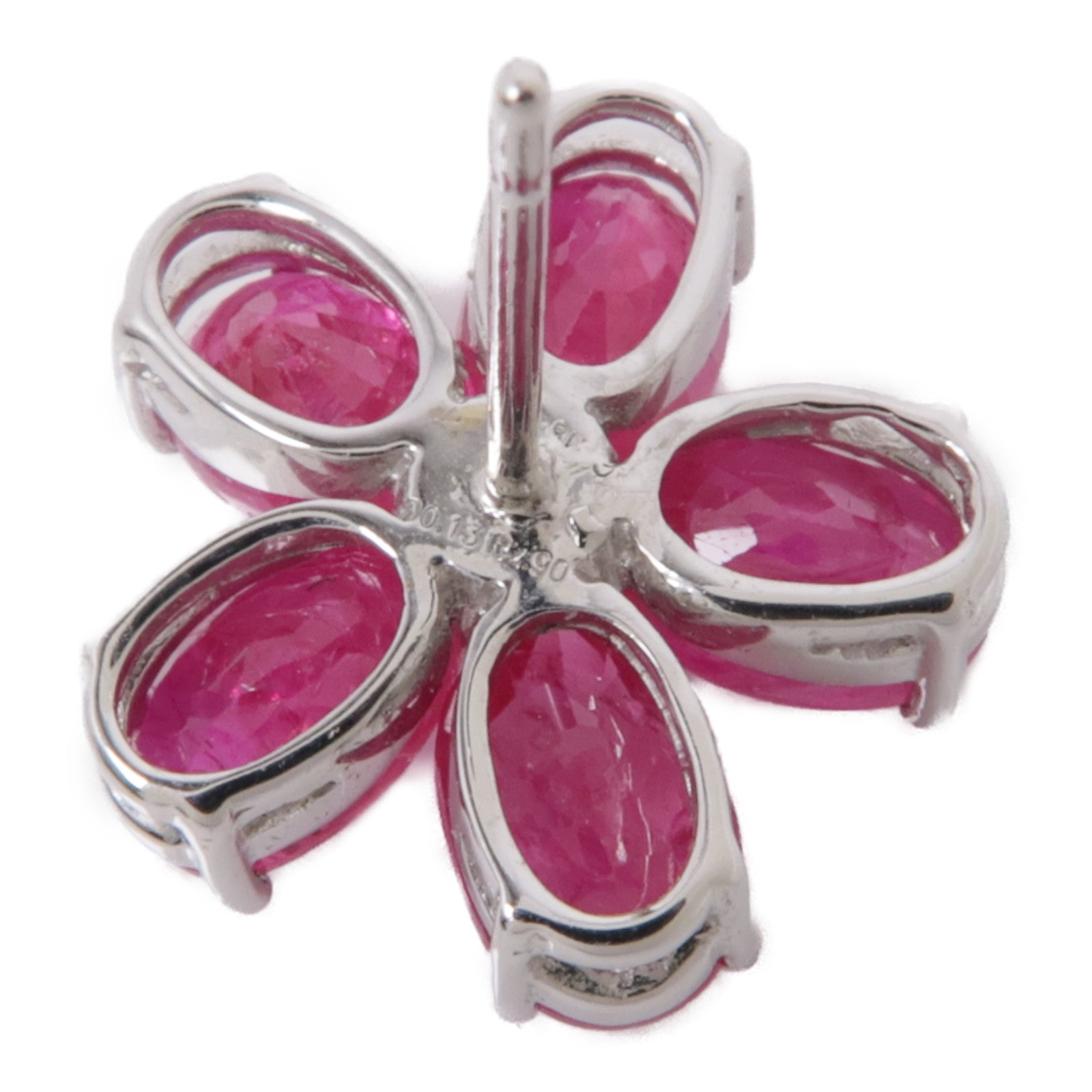 JEWELRY 【激減優惠】18K白金/紅寶石/鑽石Ruby Diamond Earrings耳環