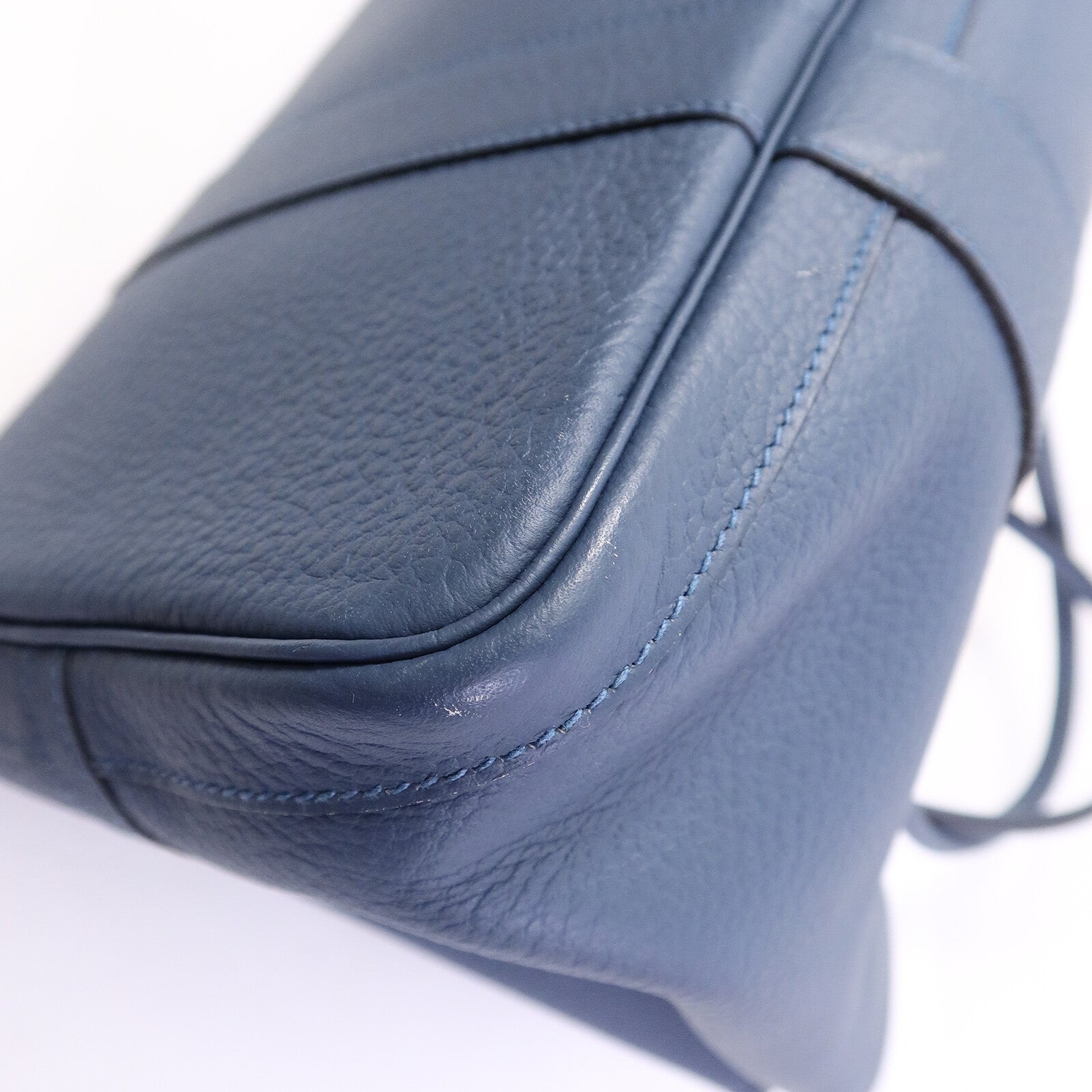 HERMES Country皮革Garden Party PM手挽袋Bleu Tempete