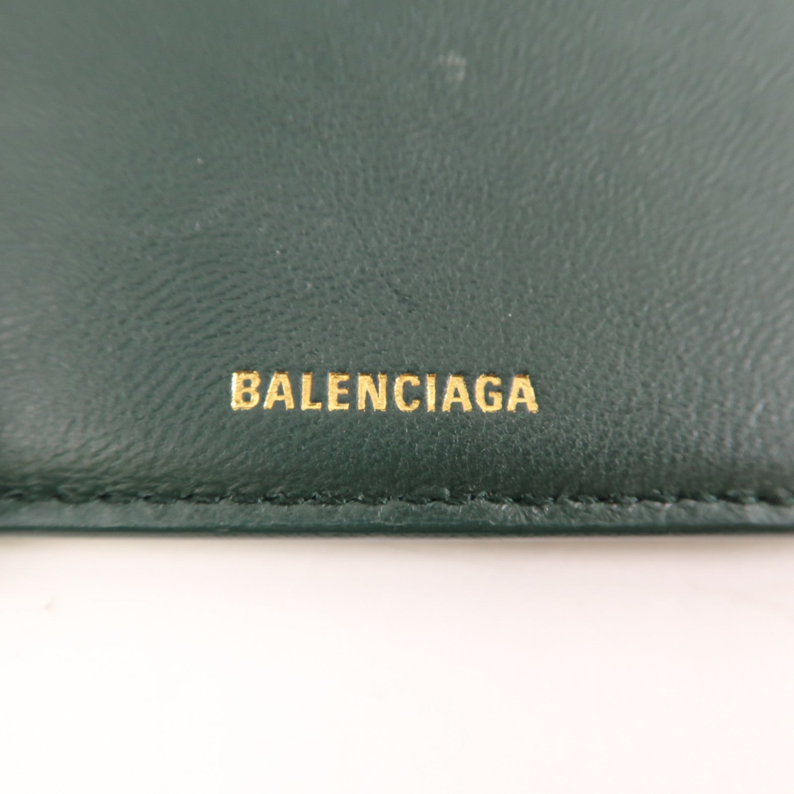 BALENCIAGA 【激減優惠】牛皮皮革Wallet金扣錢包綠色