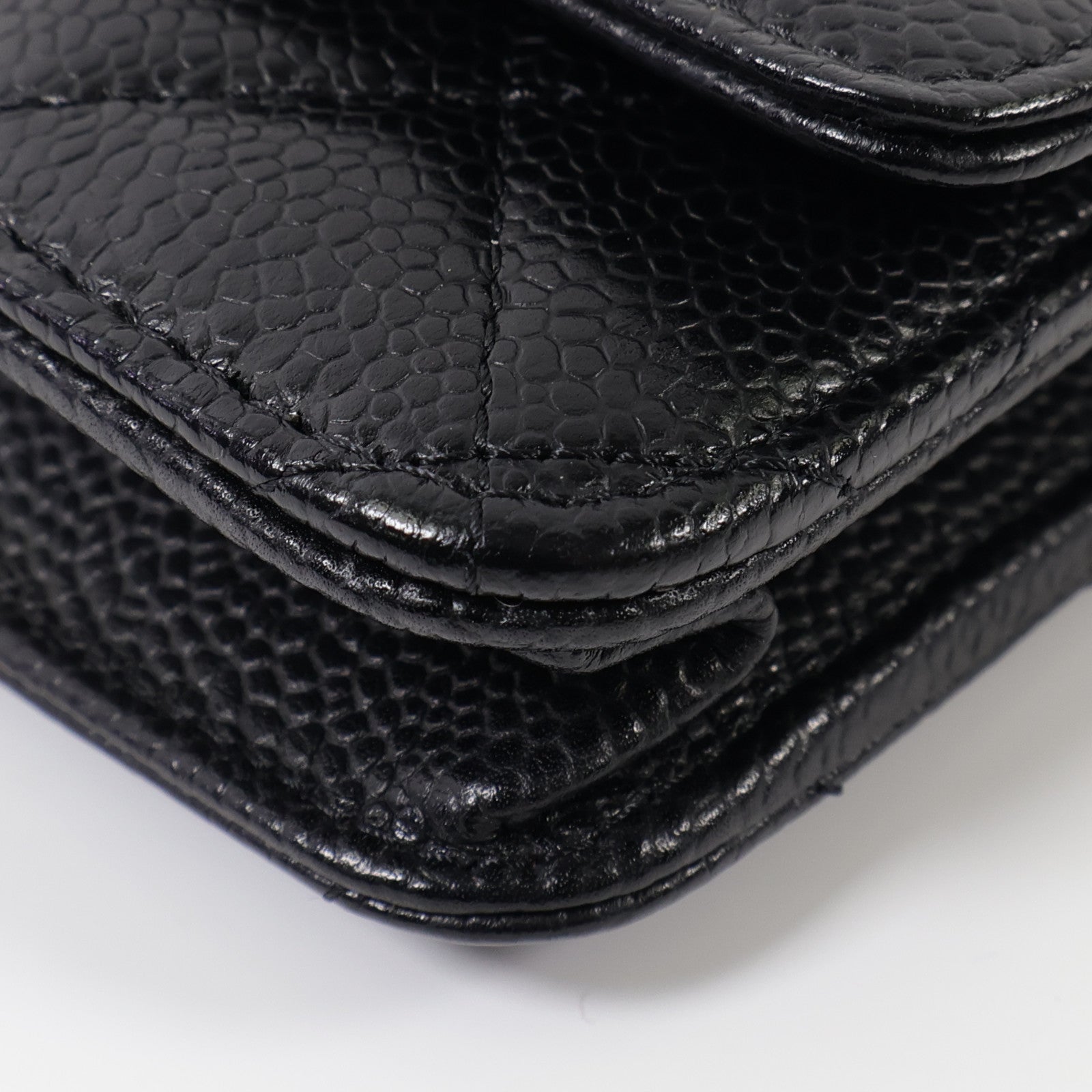 CHANEL 牛皮皮革Wallet On Chain銀扣鏈帶肩背袋