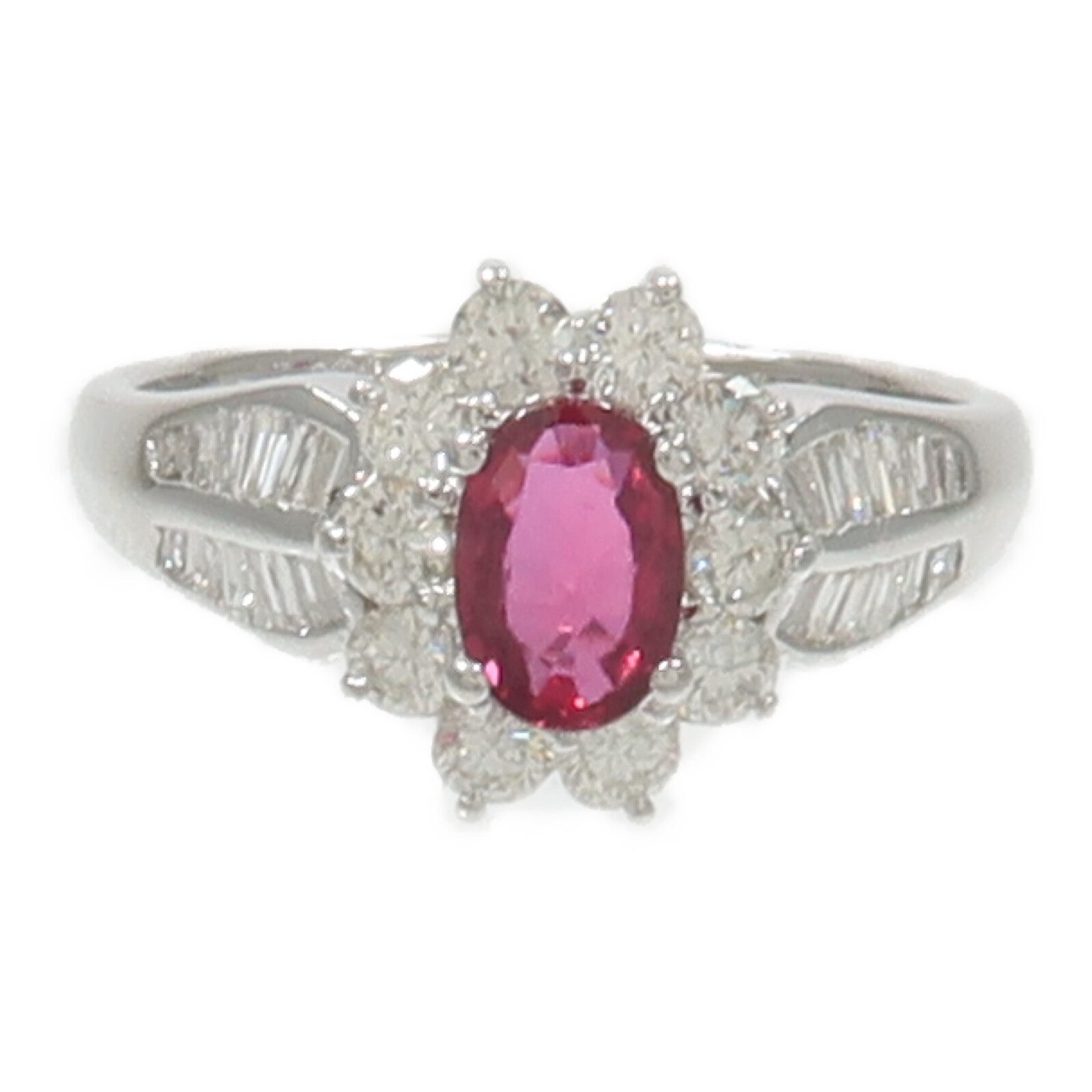 JEWELRY 18K白金Ruby Diamond Ring紅寶石/鑽石戒指