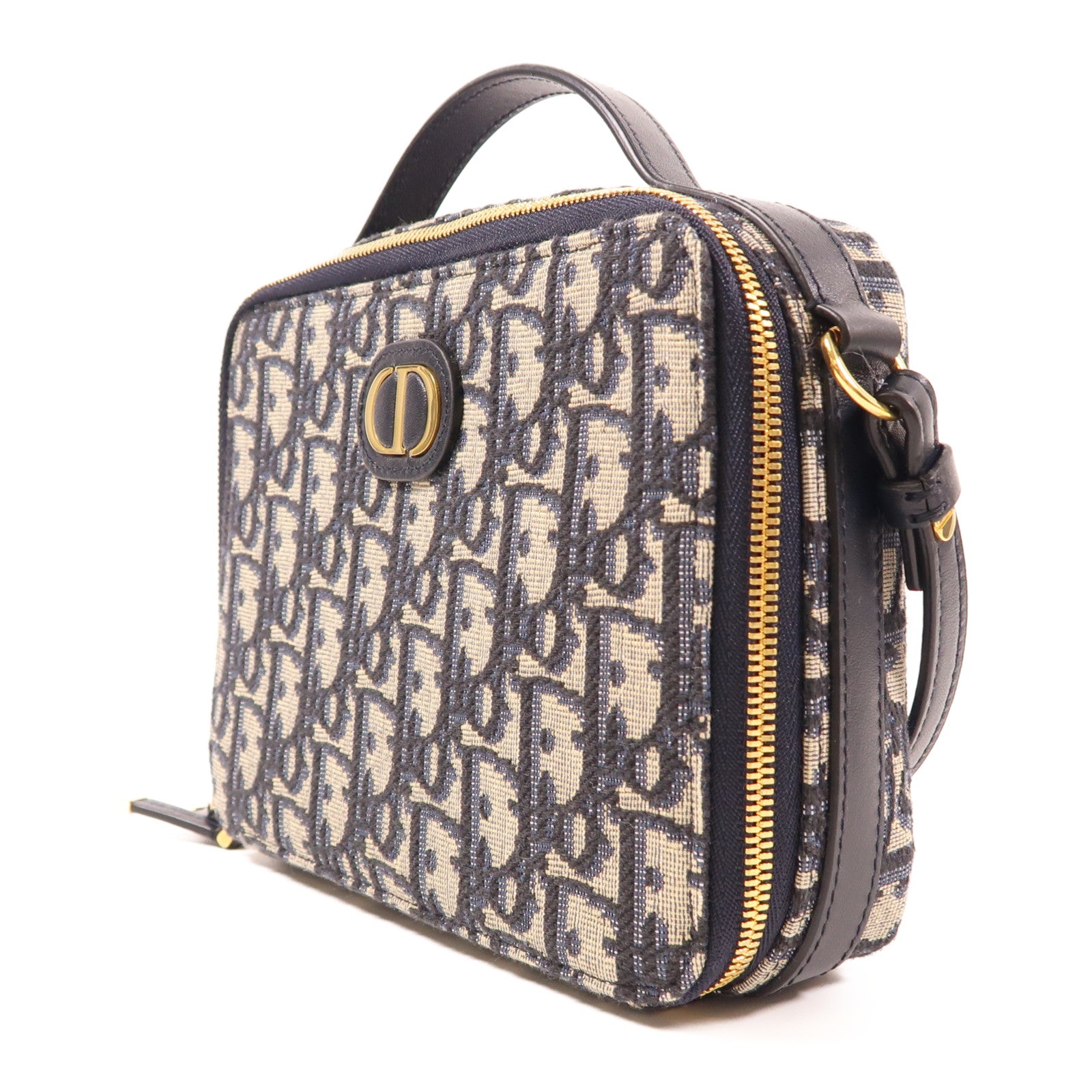 Dior 帆布30 Montaigne金扣手挽肩背兩用袋