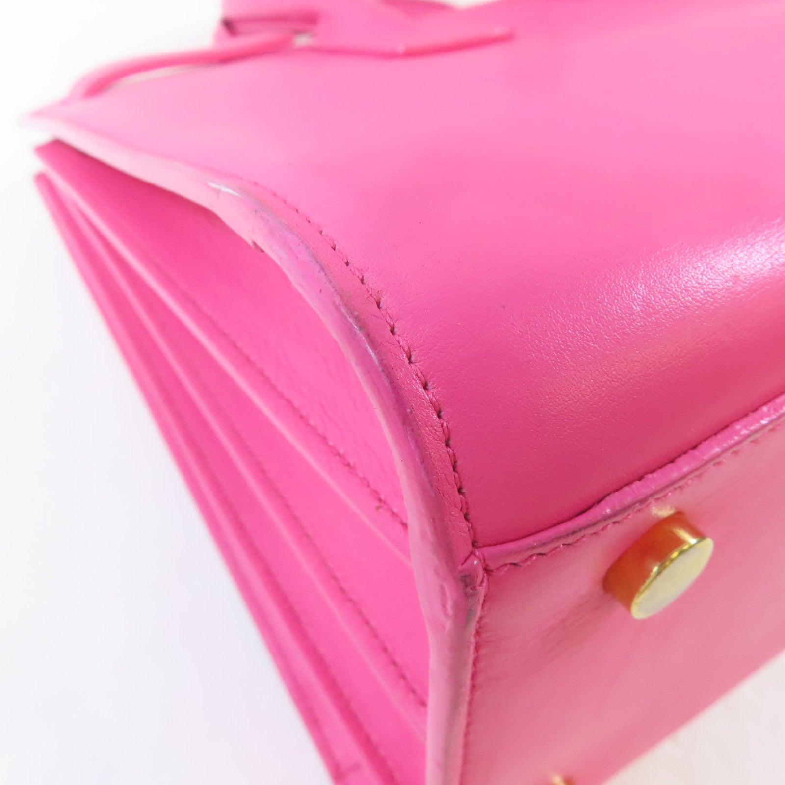 SAINT LAURENT 牛皮皮革Sac de Jour金扣手挽肩背兩用袋粉紅色
