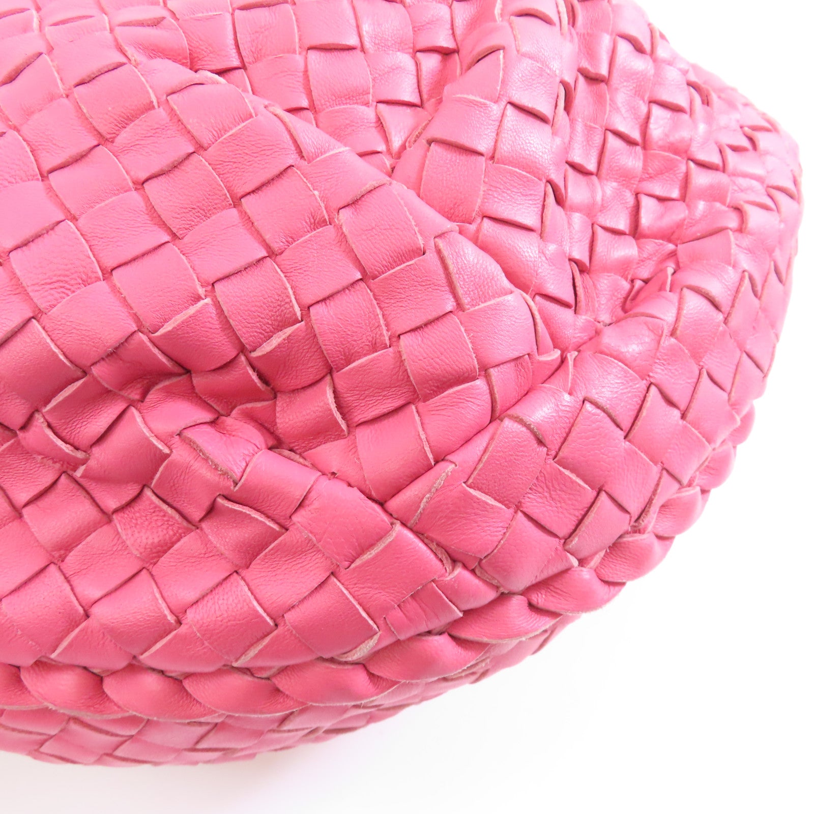 BOTTEGA VENETA 皮革Shoulder Bag銀扣肩背袋粉紅色