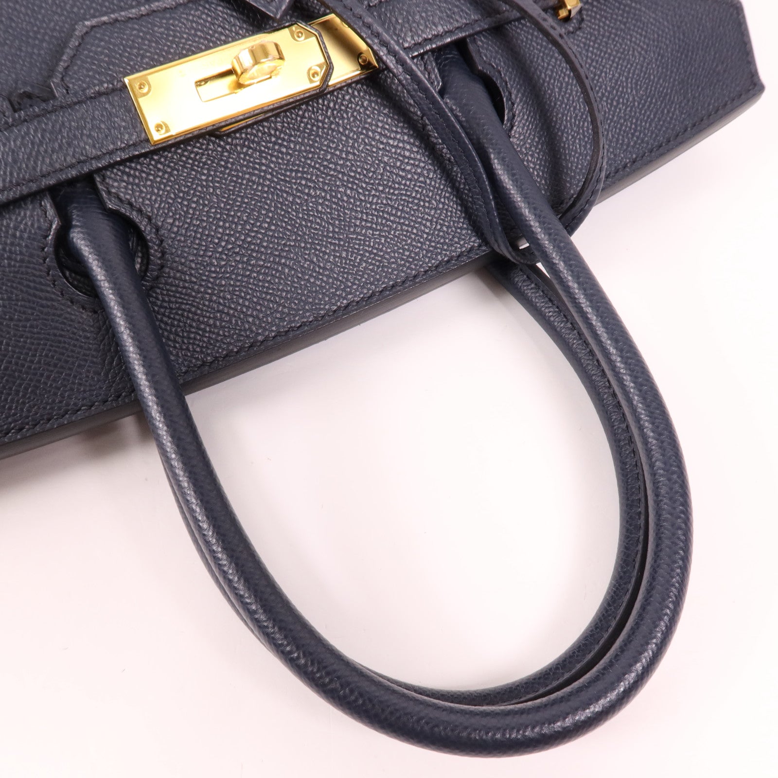 HERMES Epsom皮革Birkin 30金扣手挽袋Bleu Indigo