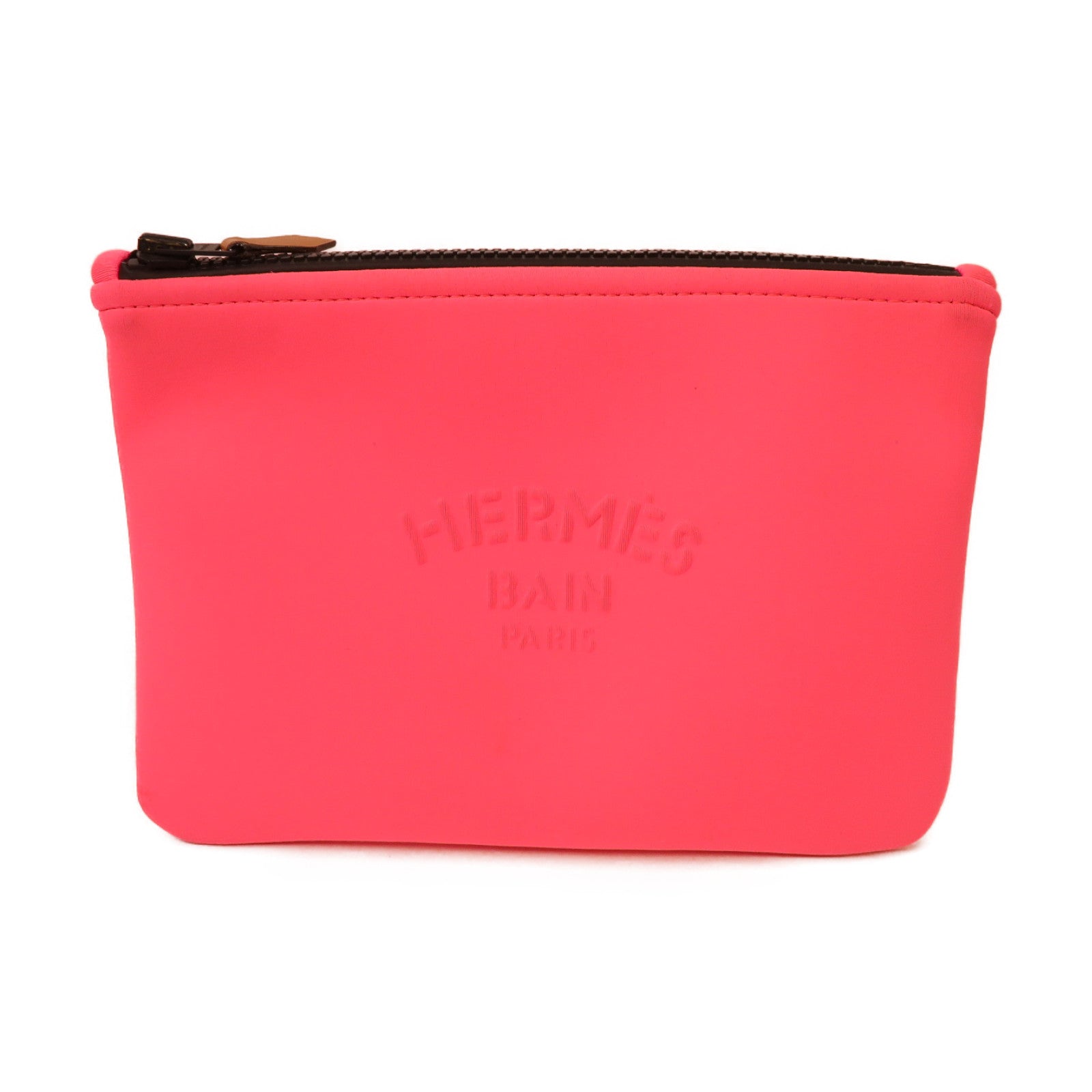 HERMES 尼龍Clutch Bag手拿包粉紅色