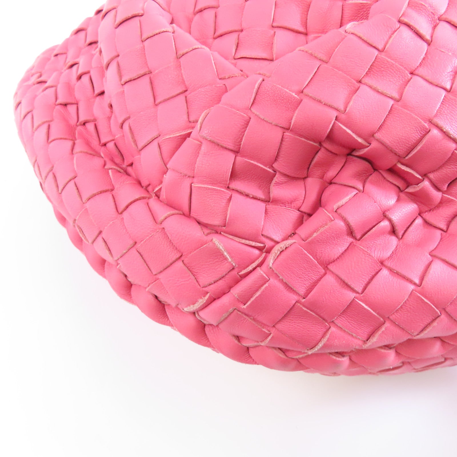 BOTTEGA VENETA 皮革Shoulder Bag銀扣肩背袋粉紅色