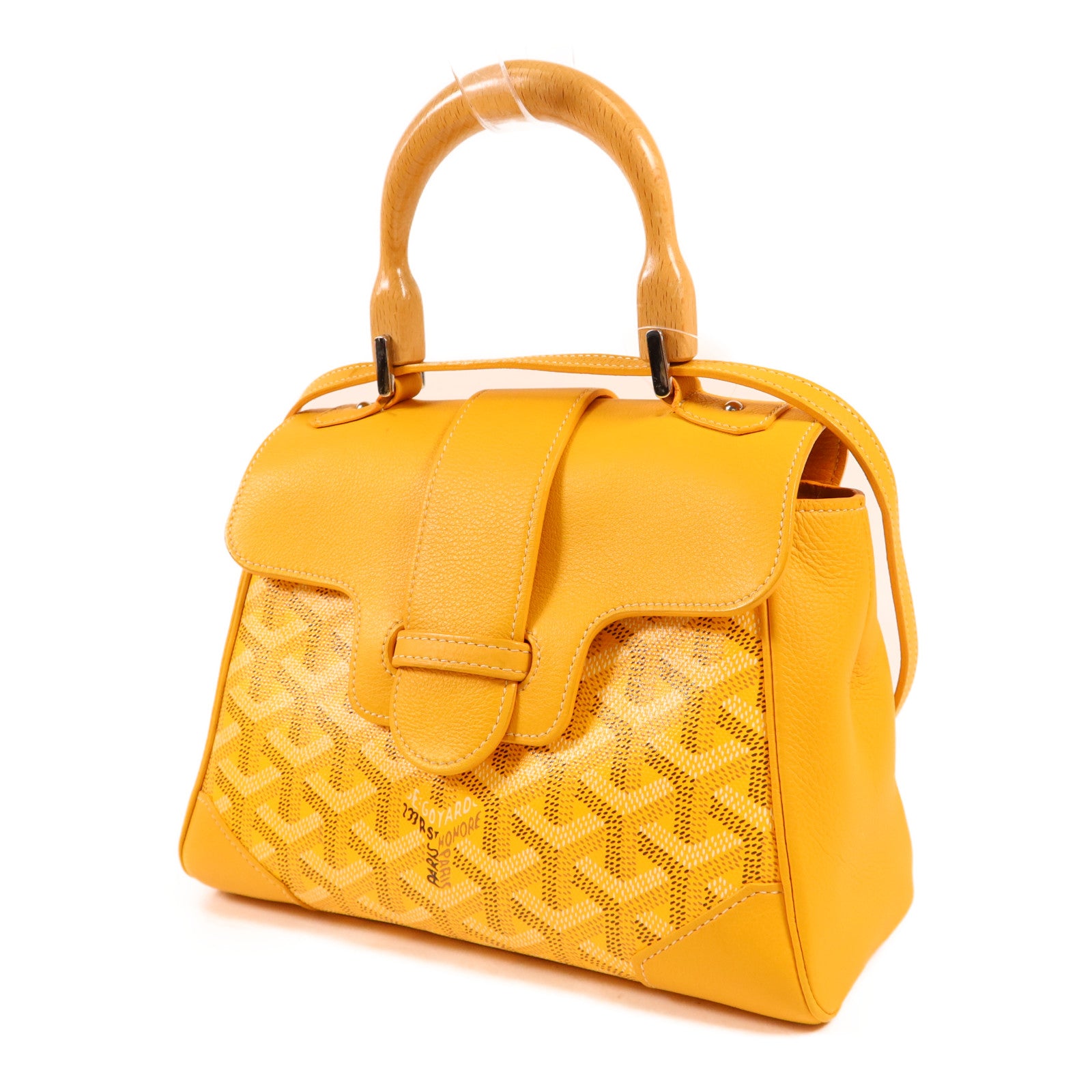 GOYARD 塗層帆布Saigon Souple Mini銀扣手挽肩背兩用袋