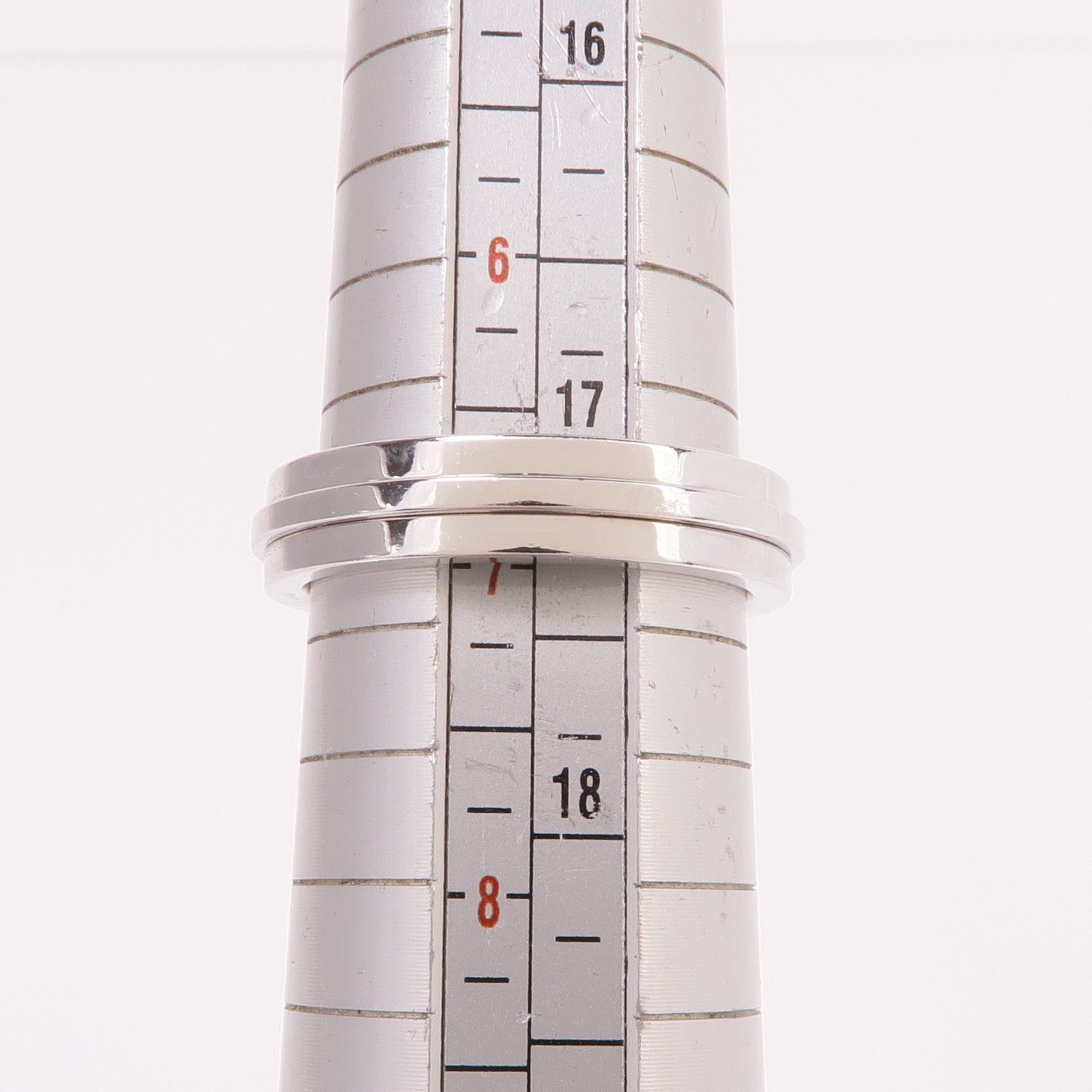 TIFFANY＆CO 18K白金T Narrow Ring戒指US#6.75