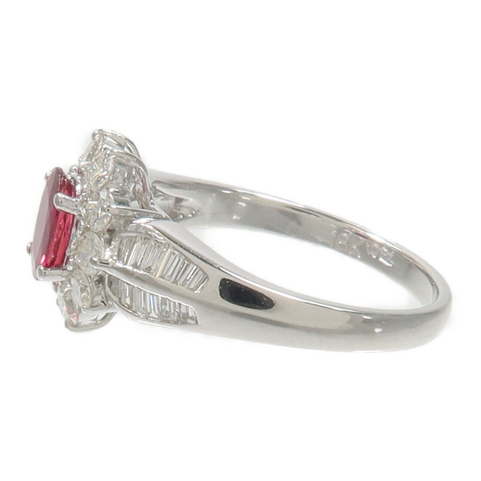 JEWELRY 18K白金Ruby Diamond Ring紅寶石/鑽石戒指