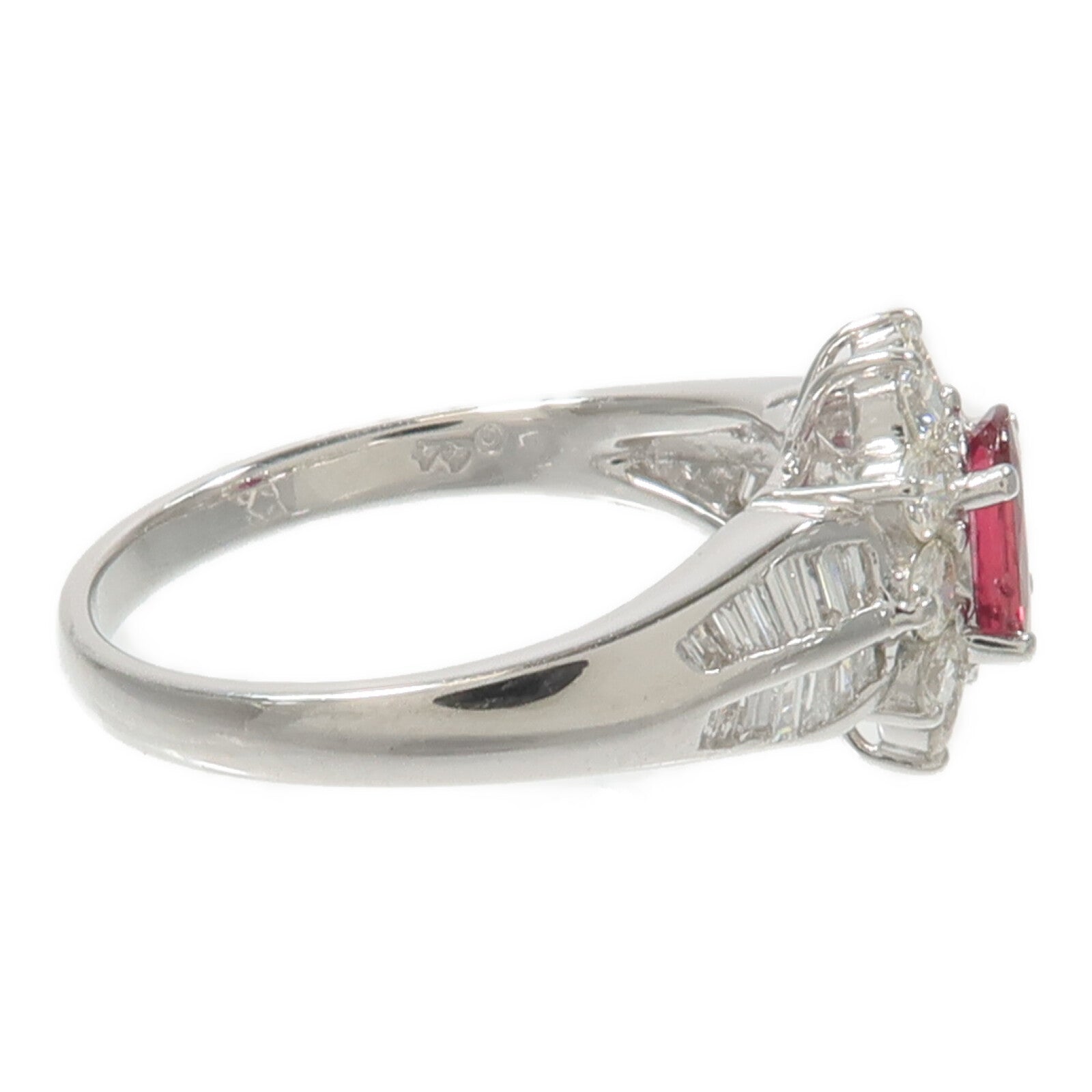 JEWELRY 18K白金Ruby Diamond Ring紅寶石/鑽石戒指