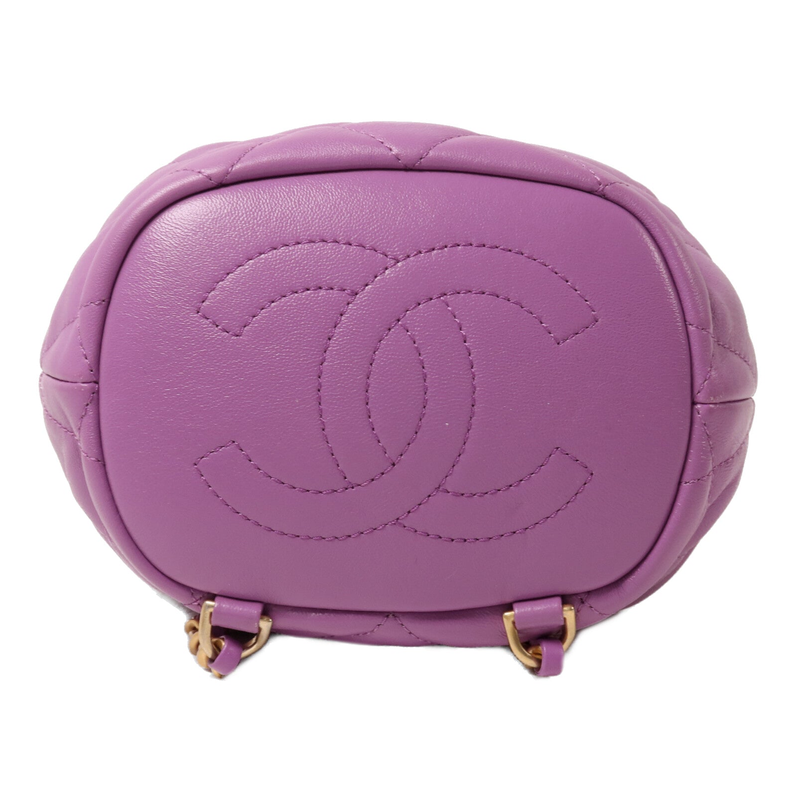 CHANEL 羊皮皮革Bucket Backpack鏈帶背包