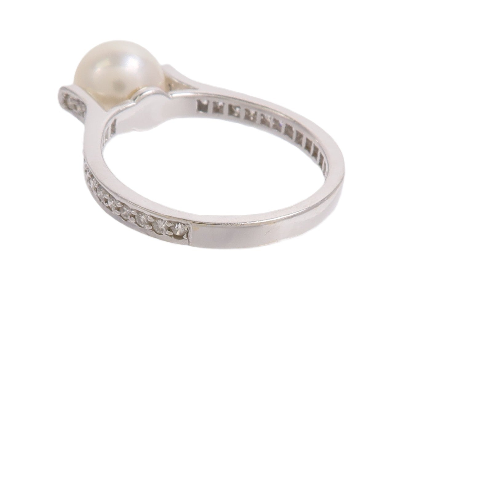 JEWELRY 18K白金Pearl Diamond Ring珍珠鑽石戒指