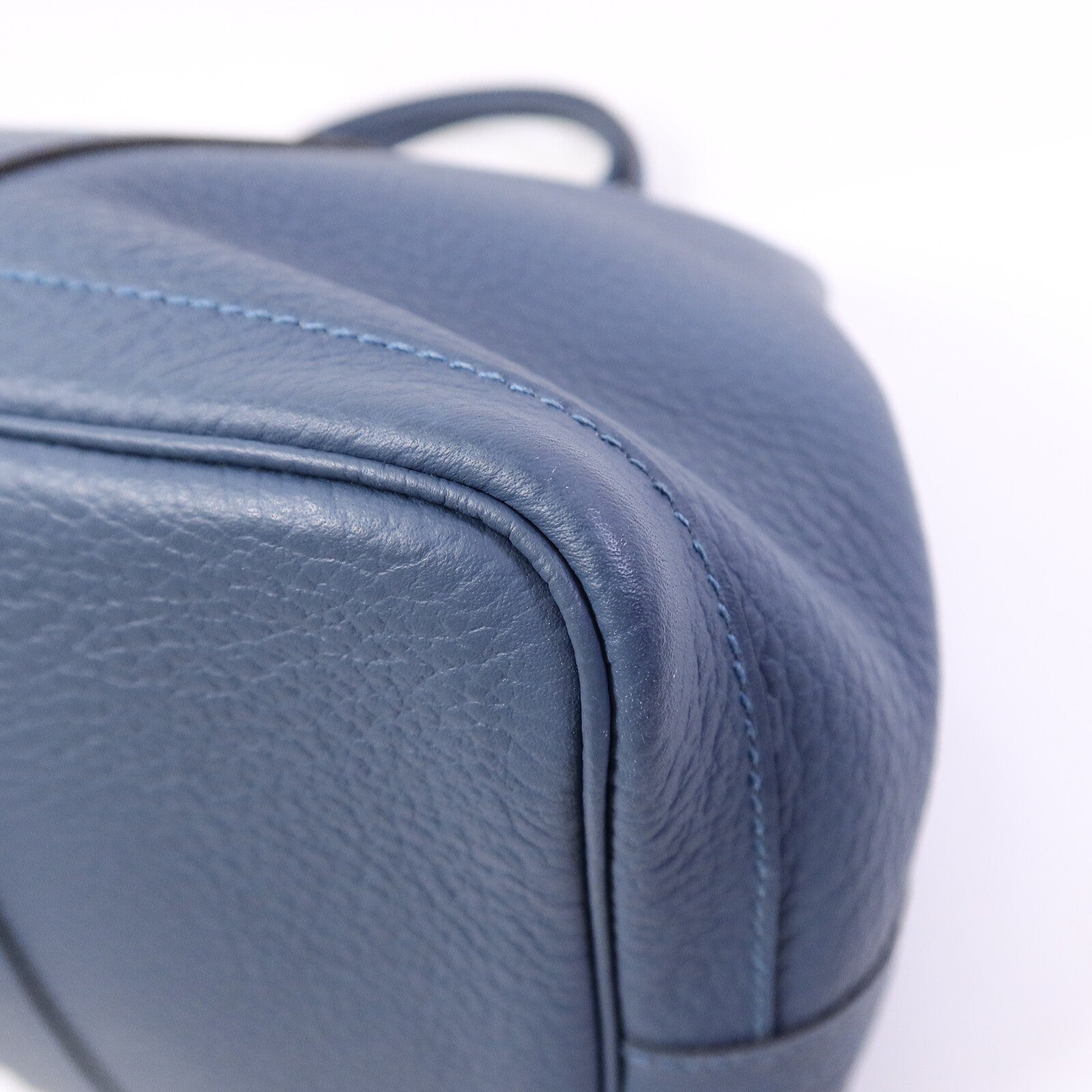 HERMES Country皮革Garden Party PM手挽袋Bleu Tempete
