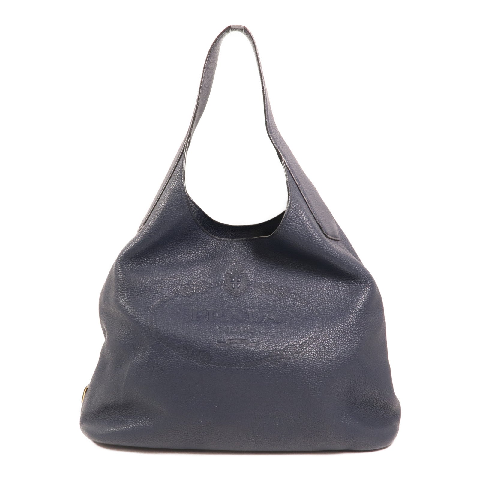 PRADA 牛皮皮革Vitello Daino Hobo Bag金扣肩背袋