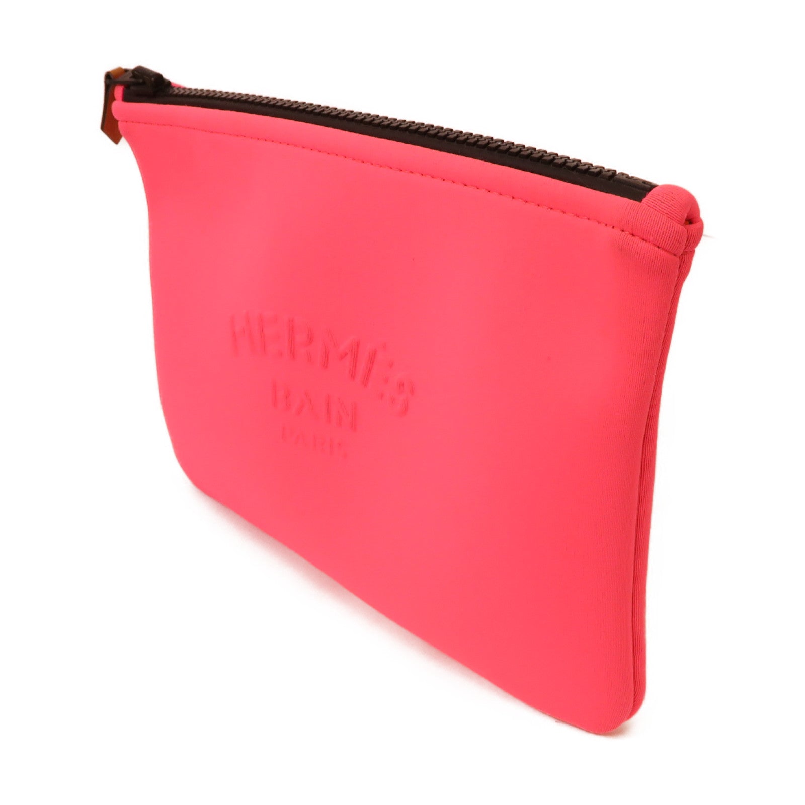 HERMES 尼龍Clutch Bag手拿包粉紅色