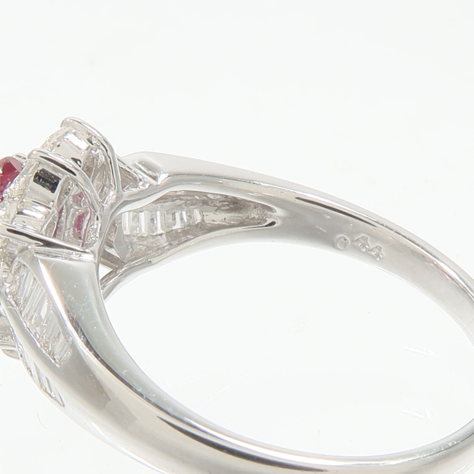 JEWELRY 18K白金Ruby Diamond Ring紅寶石/鑽石戒指