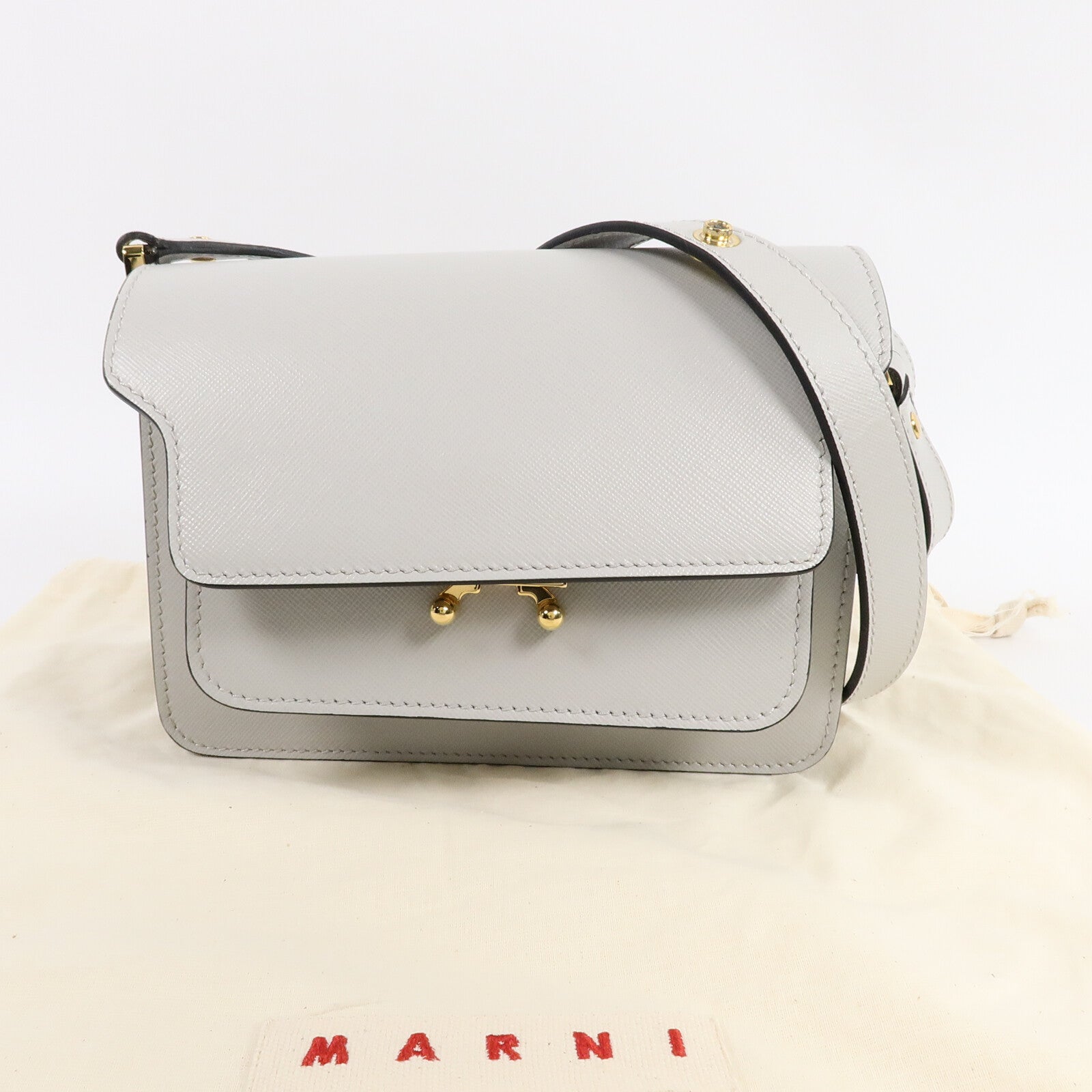 SELECTION Saffiano皮革Marni Shoulder Bag肩背袋