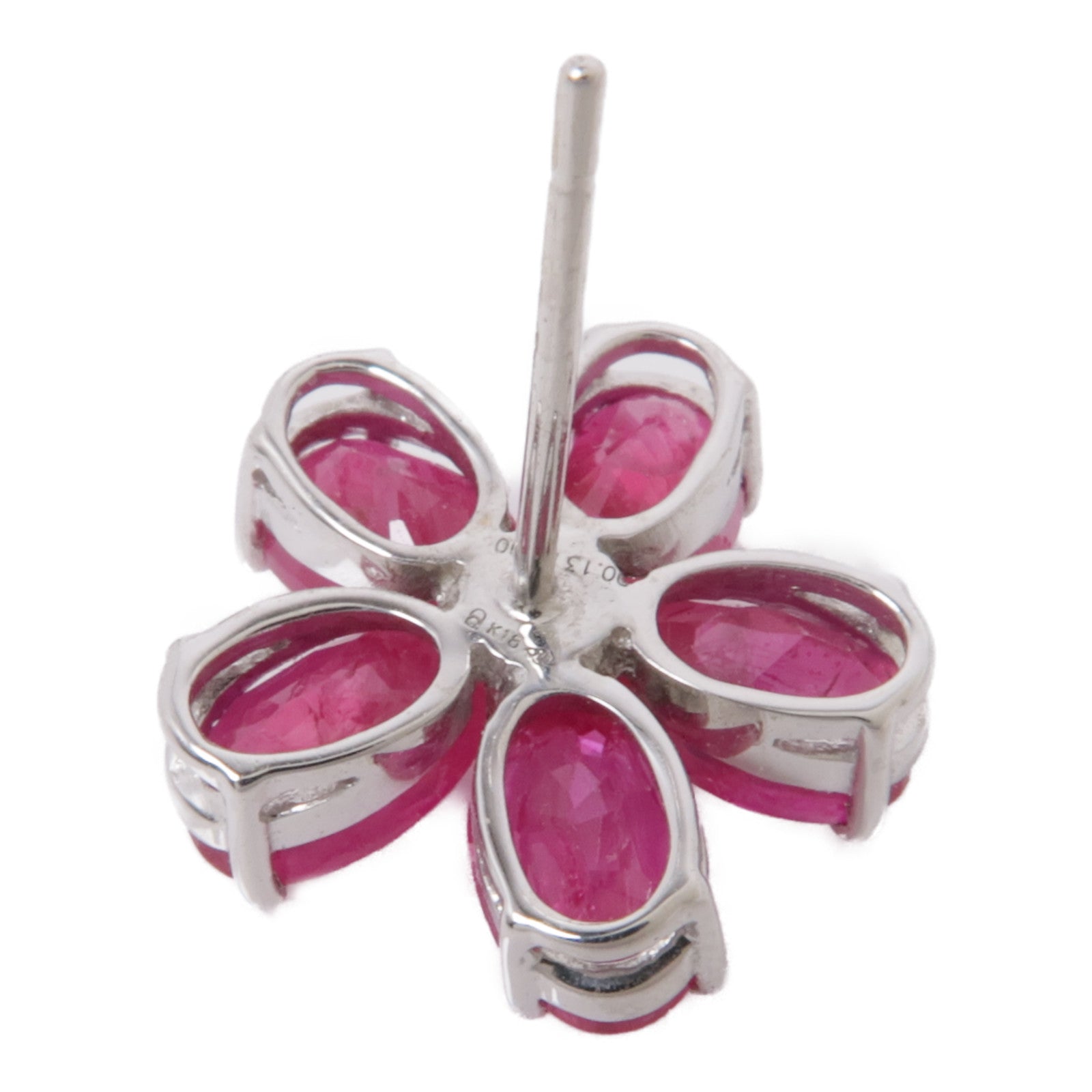 JEWELRY 【激減優惠】18K白金/紅寶石/鑽石Ruby Diamond Earrings耳環