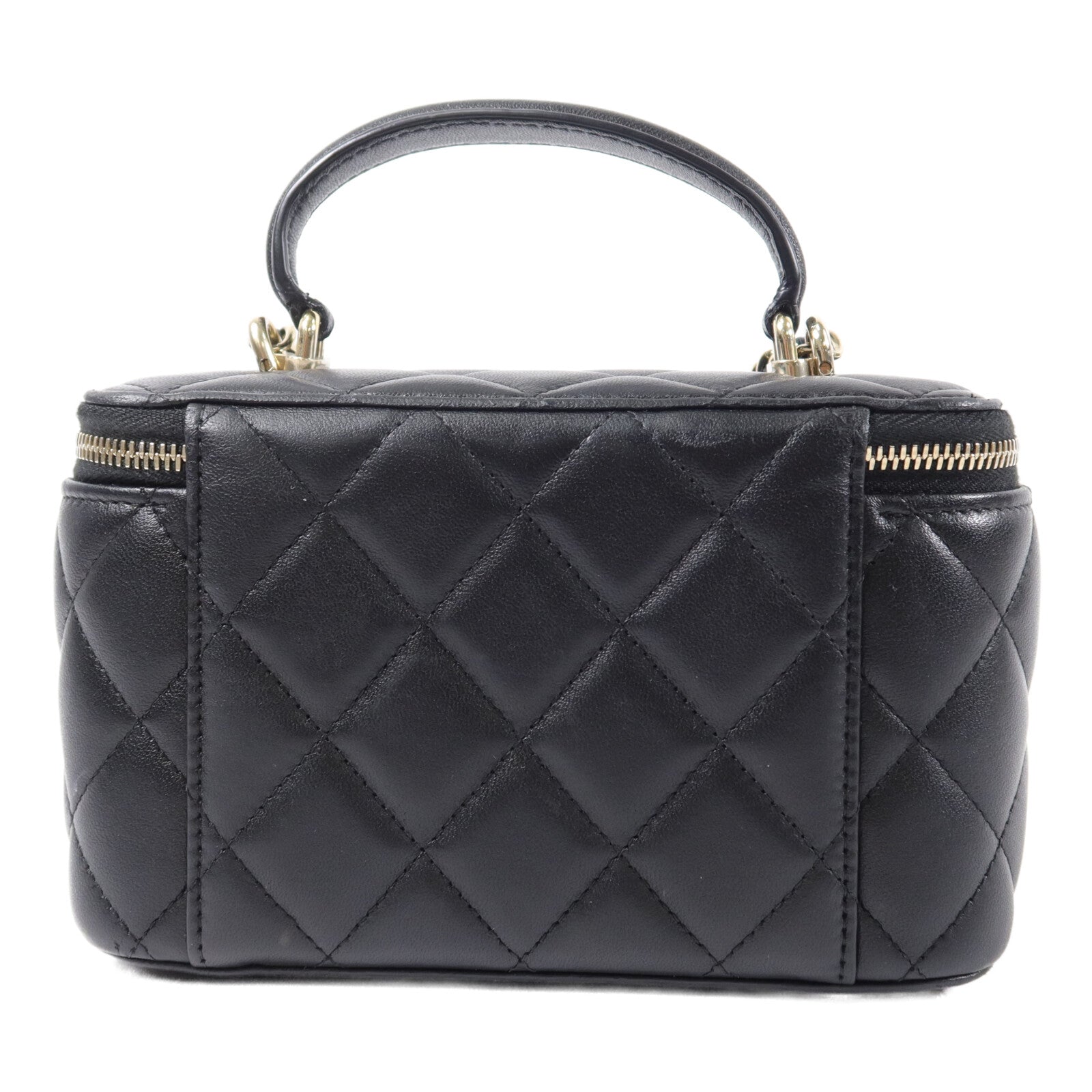 CHANEL 羊皮皮革Handle Vanity Case手挽肩背兩用袋