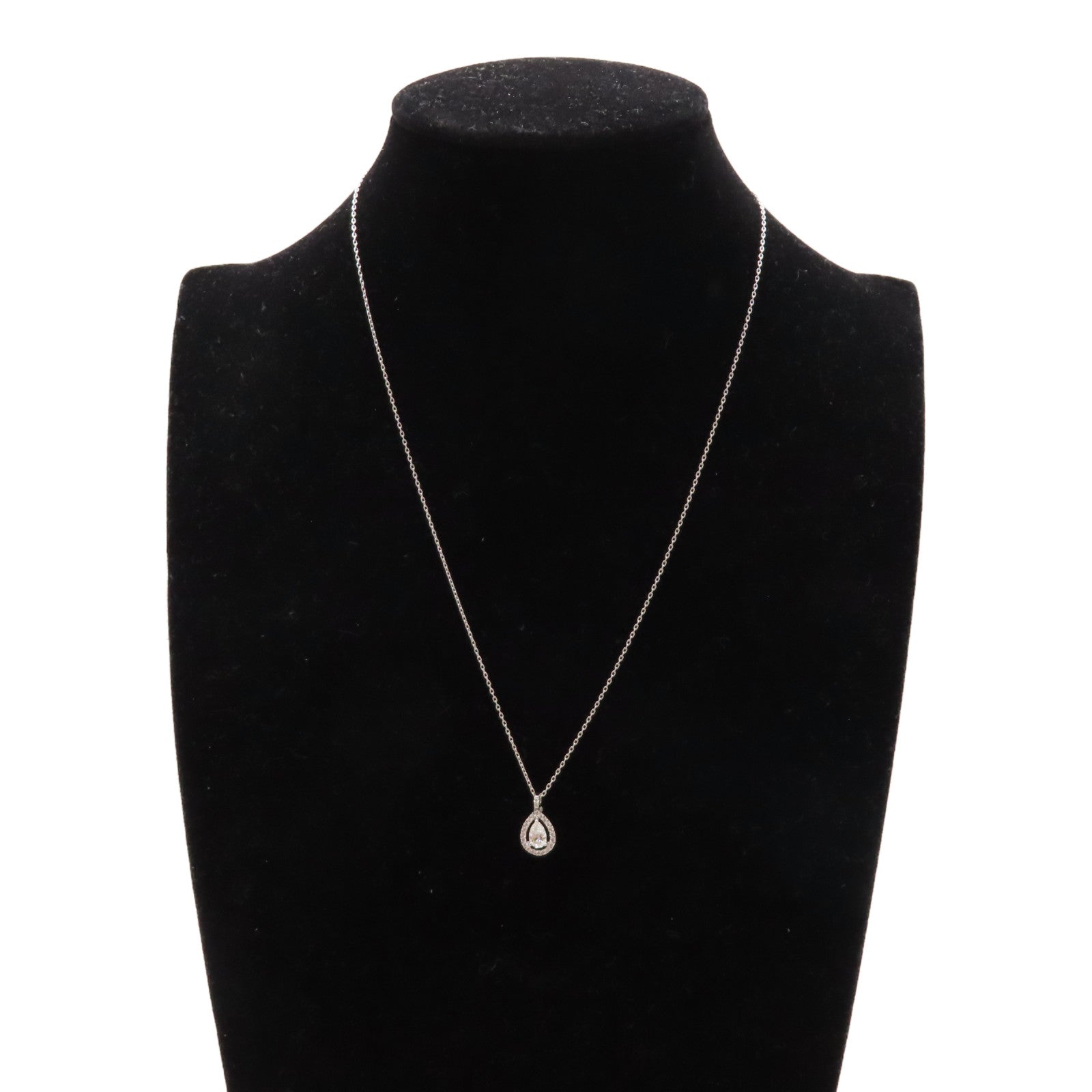 JEWELRY 【激減優惠】PT900鉑金Diamond Necklace 0.37ct/0.13ct鑽石項鍊