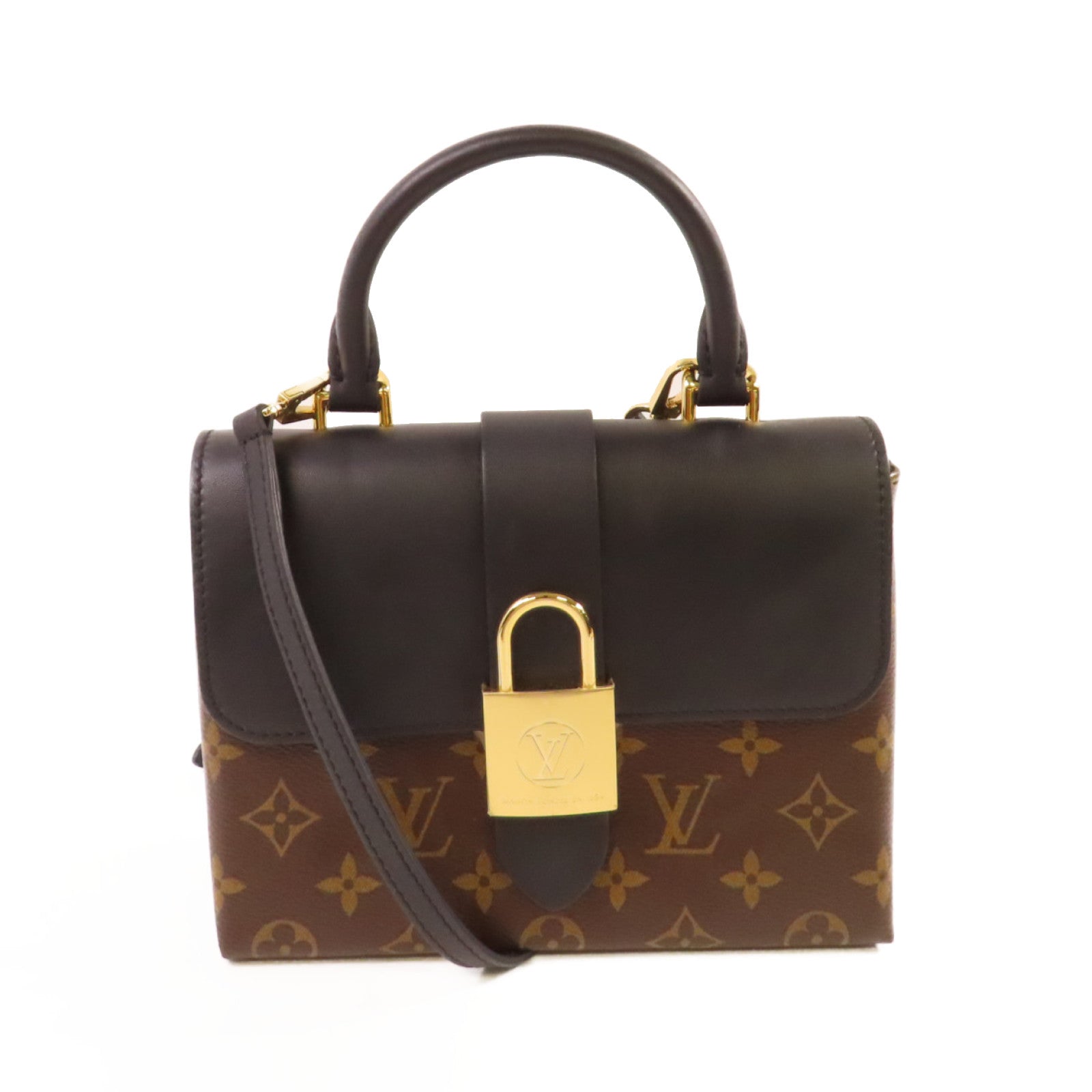LOUIS VUITTON Monogram Locky BB 2Way Shoulder Bag金扣手挽肩背兩用袋啡色/黑色
