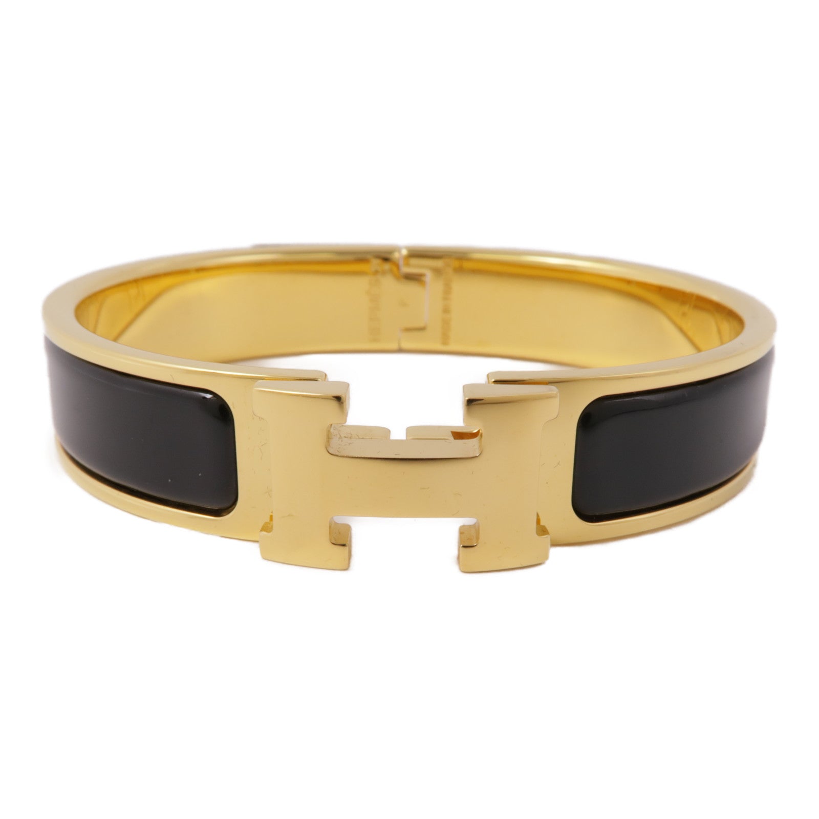 HERMES 金屬Clic H手鐲Noir