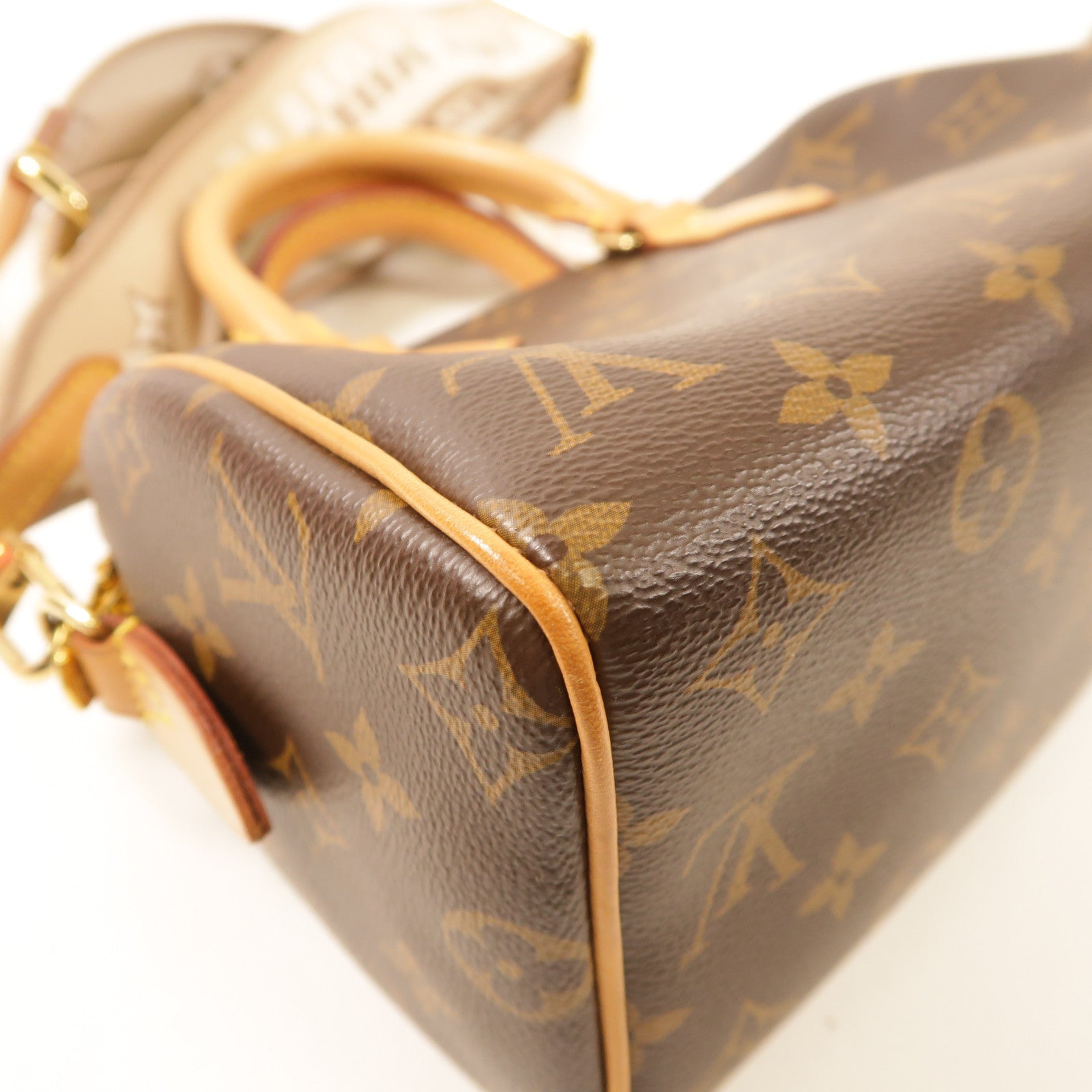 LOUIS VUITTON Monogram Speedy Bandouliere 20金扣手挽肩背兩用袋啡色