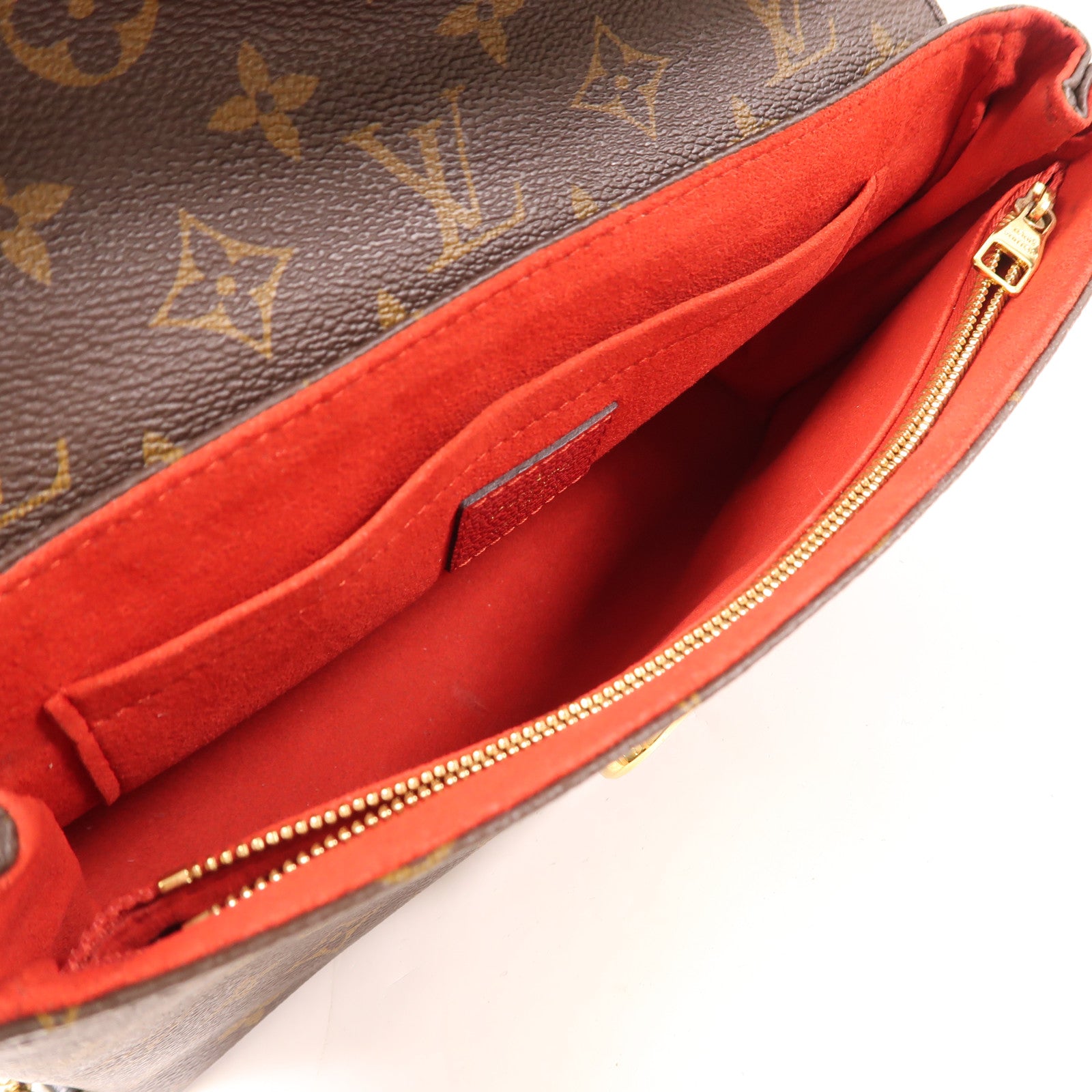 LOUIS VUITTON GHW Saint Placide Shoulder Bag M43713 Monogram Brown/Red