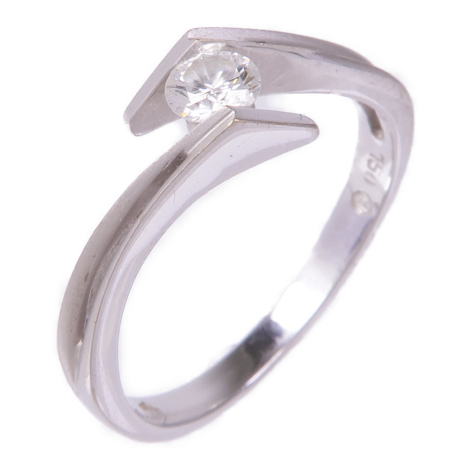 JEWELRY 【激減優惠】18K白金Diamond Ring鑽石戒指US#6