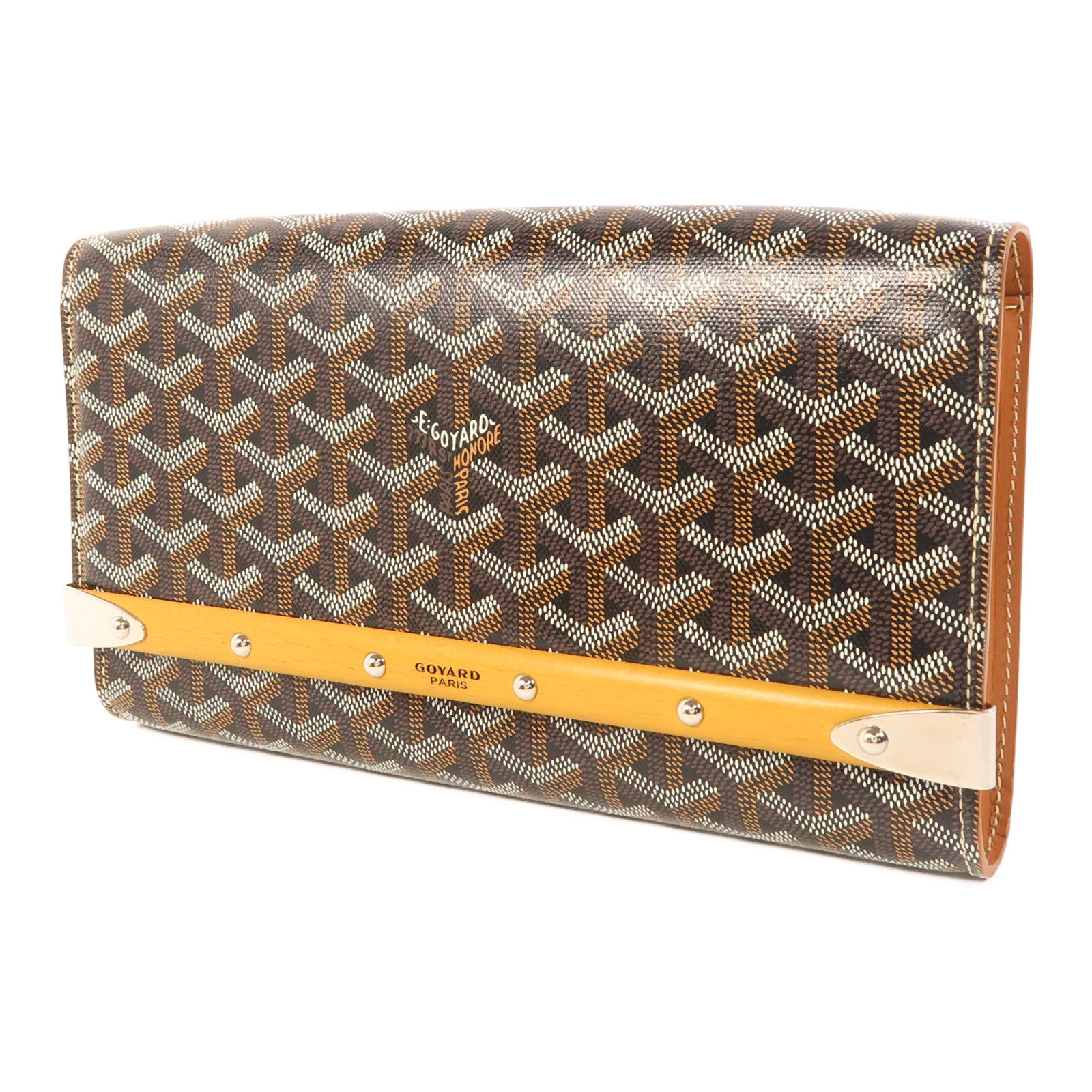 GOYARD 塗層帆布Monte-Carlo PM銀扣肩背袋