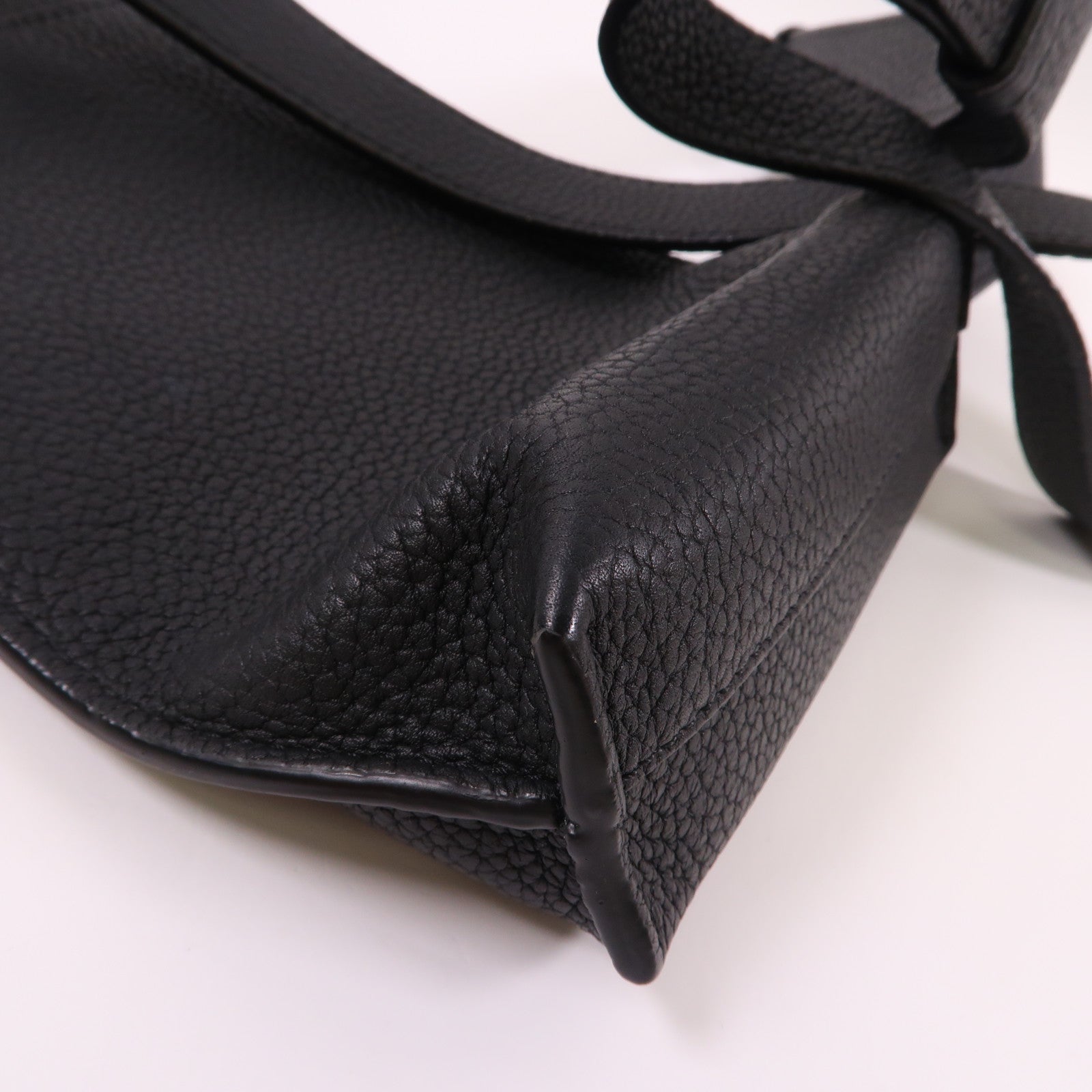 LOEWE 牛皮皮革Vertical Pocket銀扣腰包黑色