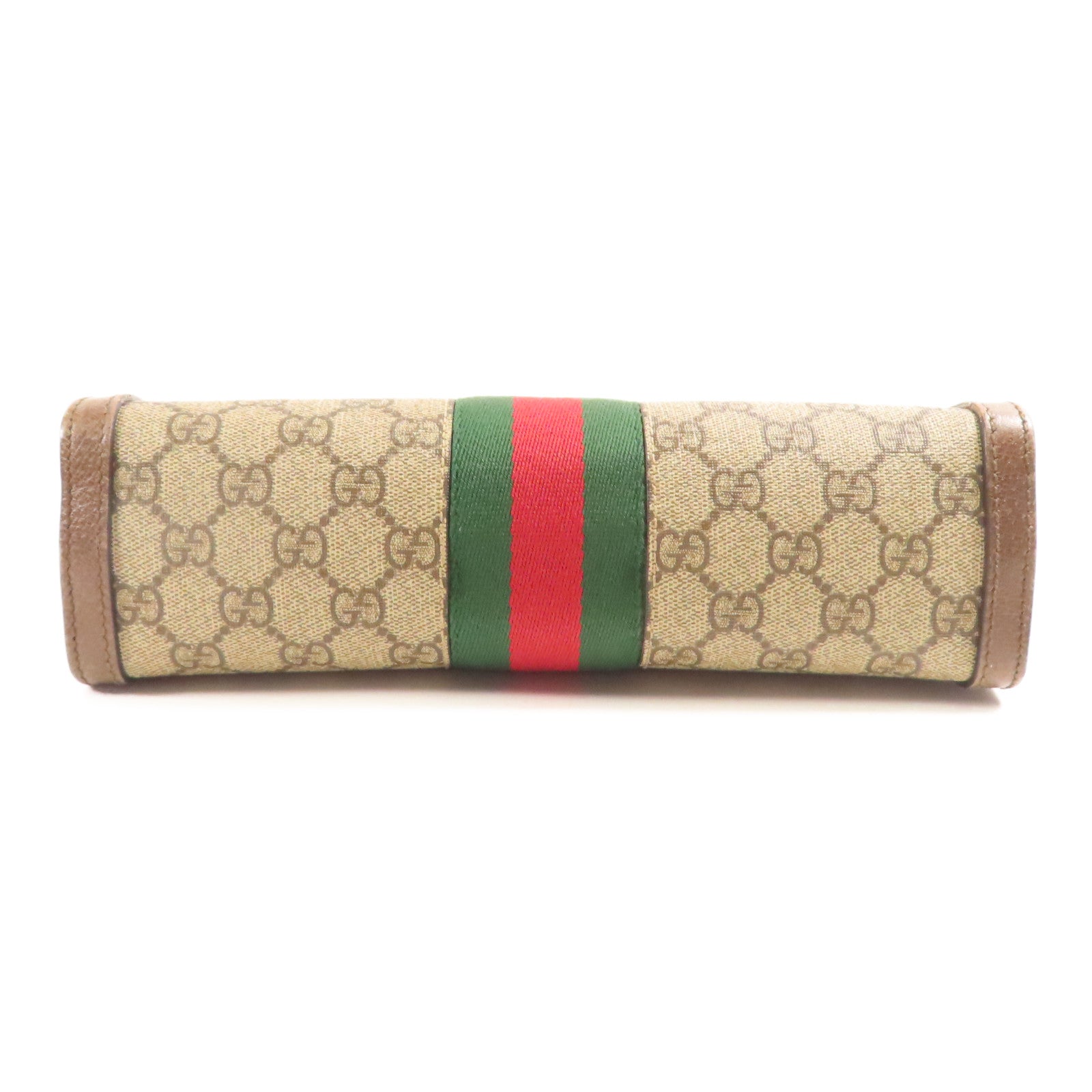 GUCCI 塗層帆布GG Supreme Ophidie金扣鏈帶肩背袋