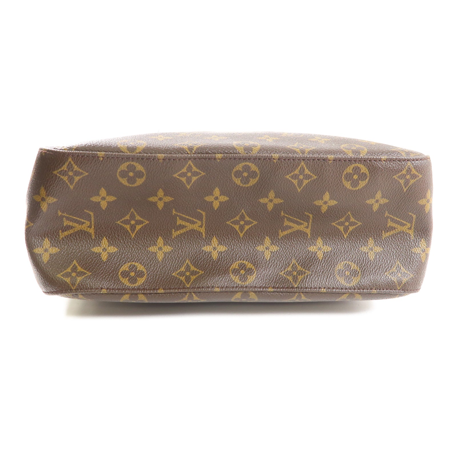 LOUIS VUITTON Monogram Looping GM金扣肩背袋啡色