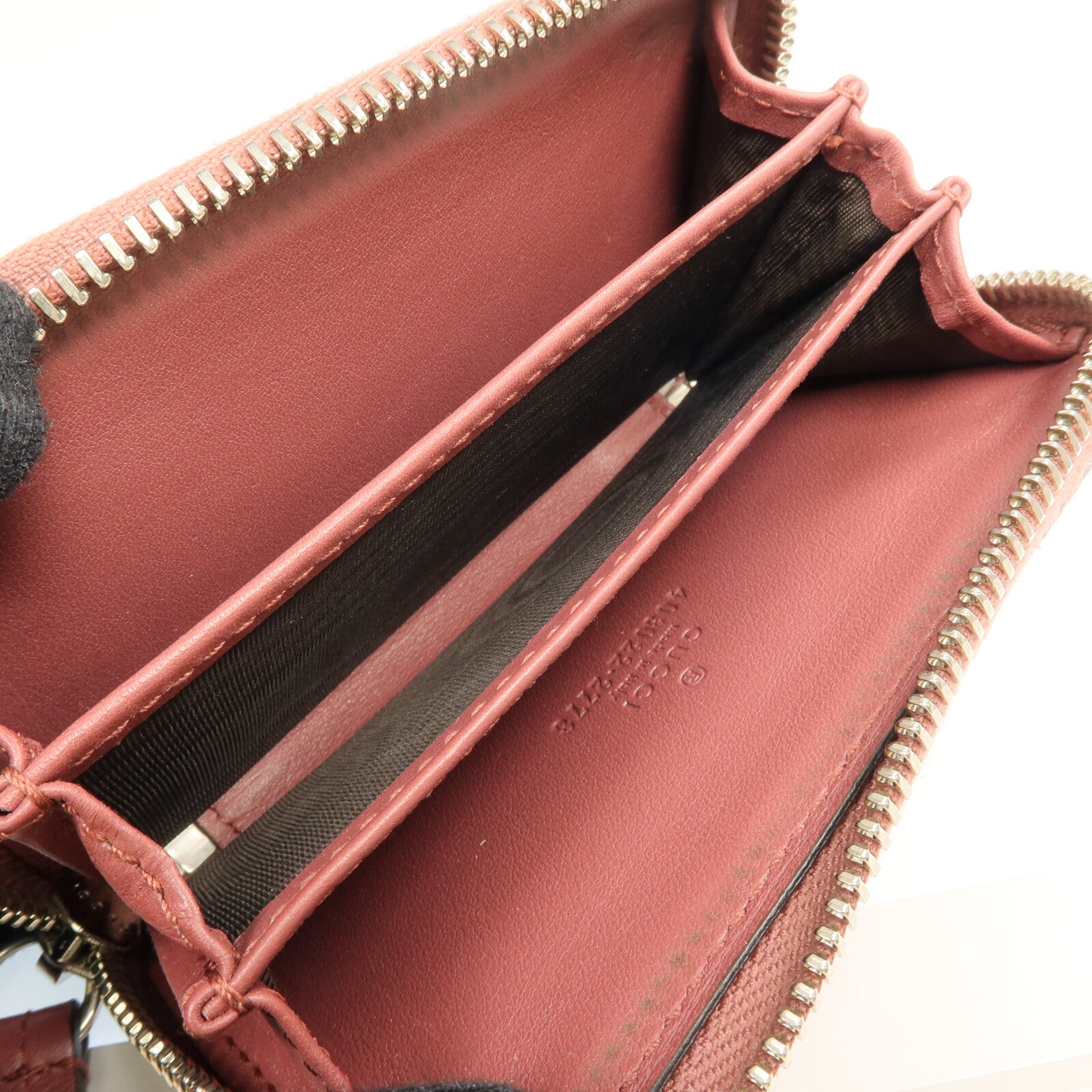 GUCCI 塗層帆布Card Case銀扣卡片套