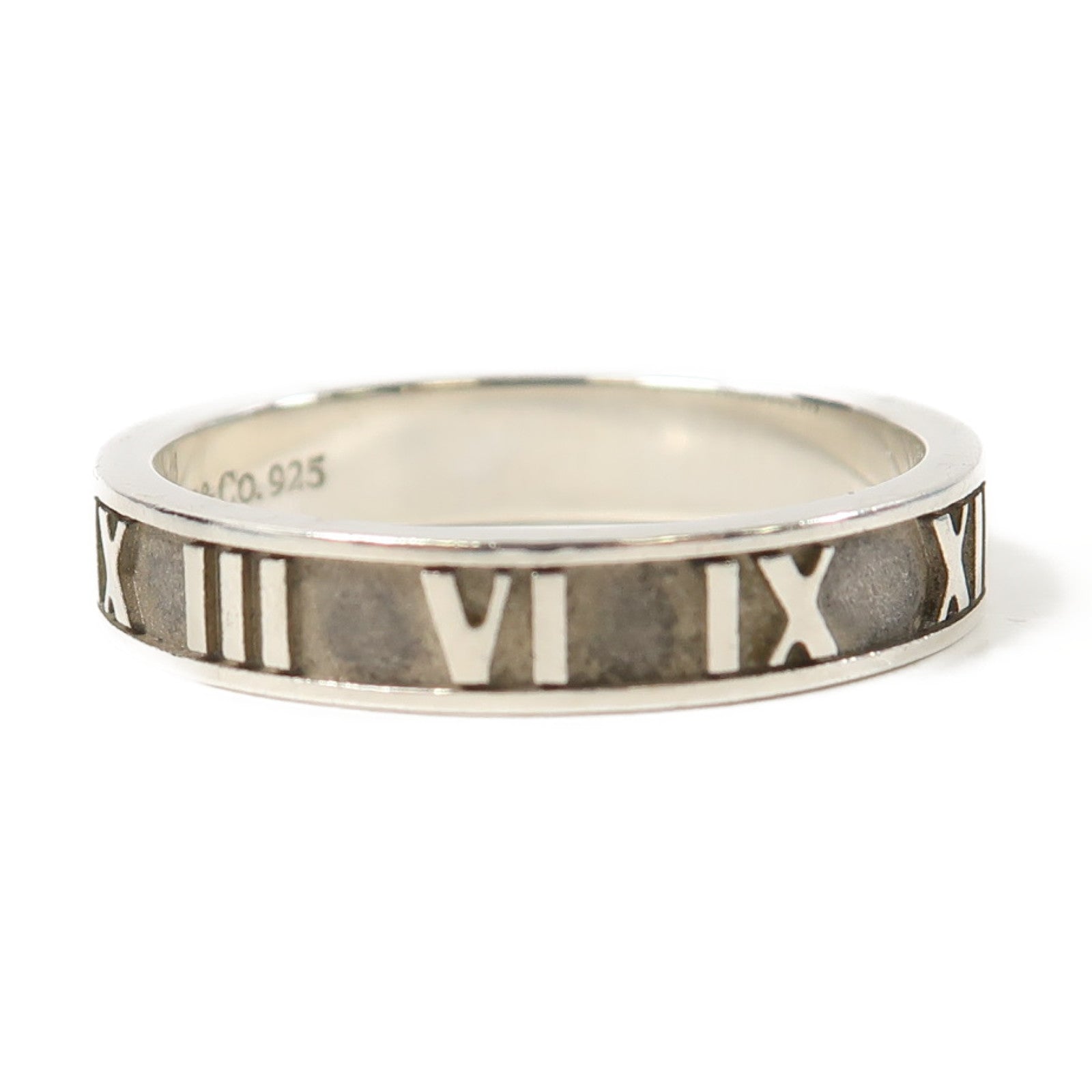 TIFFANY＆CO 925純銀Atlas Ring戒指US#8/Tiffany#58
