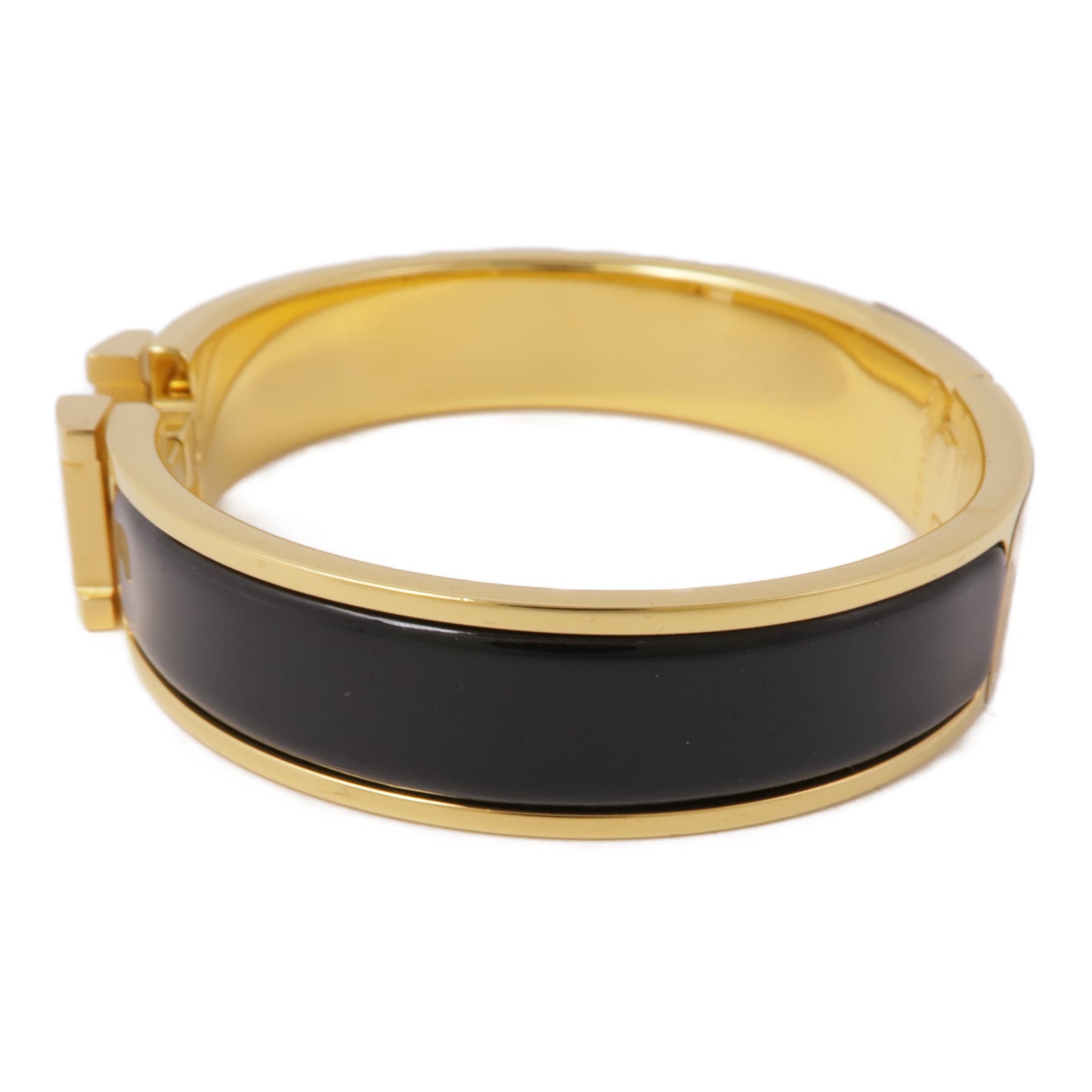 HERMES 金屬Clic H手鐲Noir