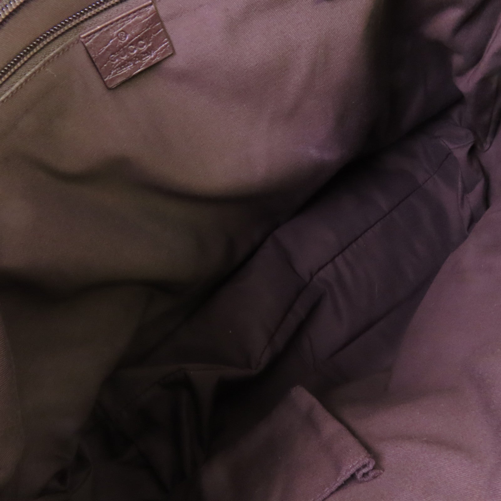 GUCCI 塗層帆布Tote Bag銀扣肩背袋