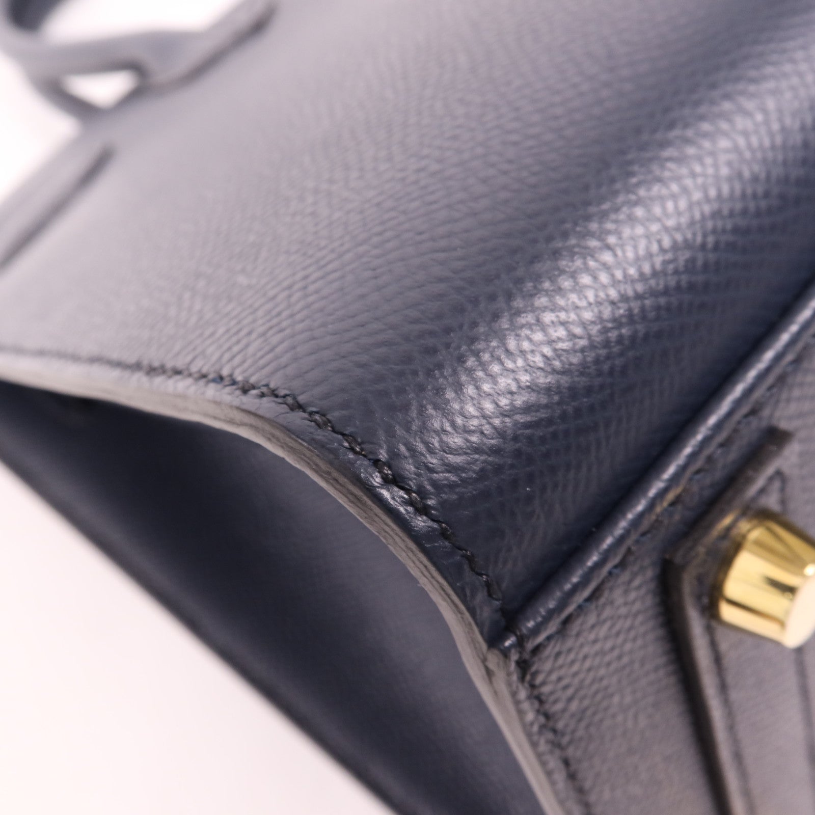 HERMES Epsom皮革Birkin 30金扣手挽袋Bleu Indigo