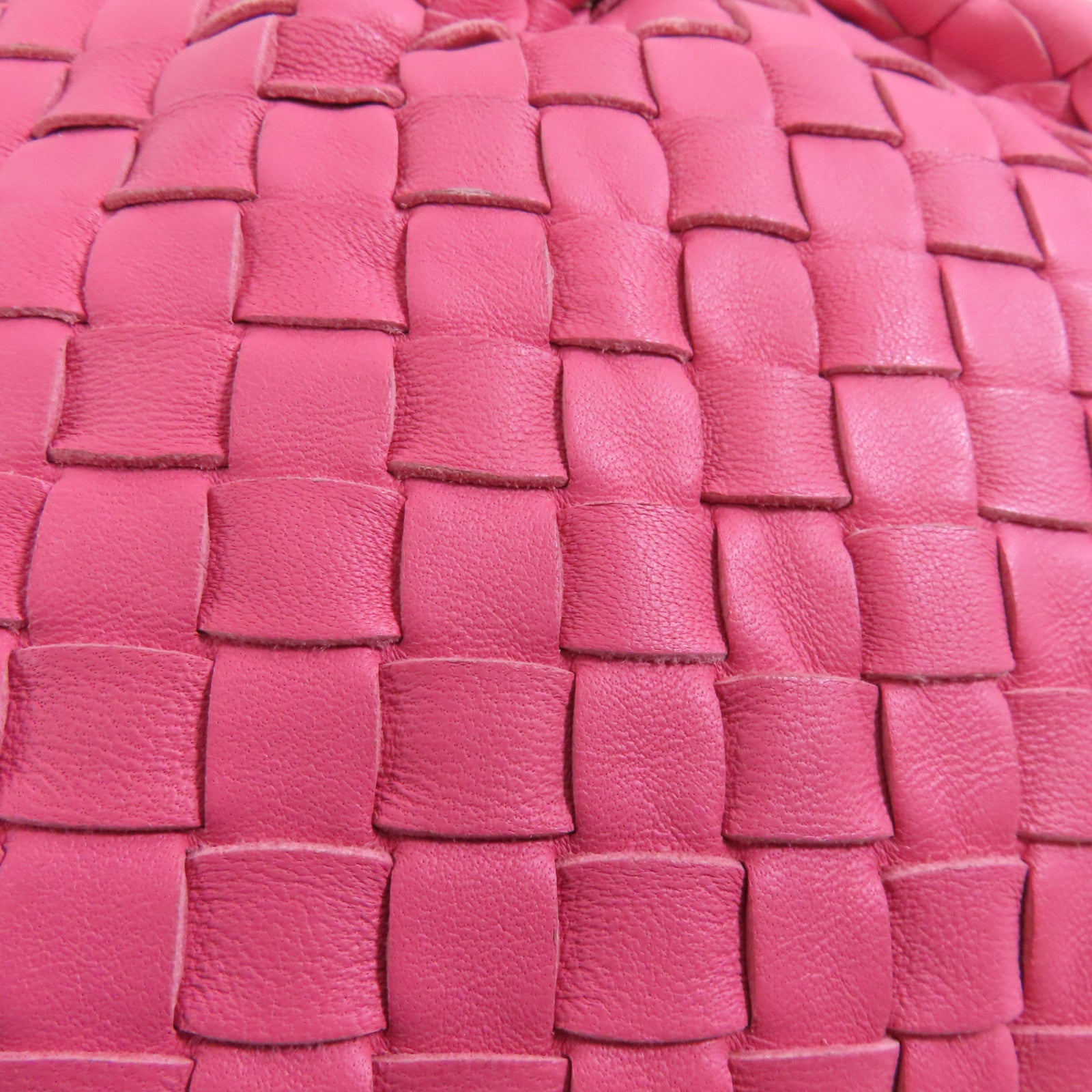 BOTTEGA VENETA 皮革Shoulder Bag銀扣肩背袋粉紅色