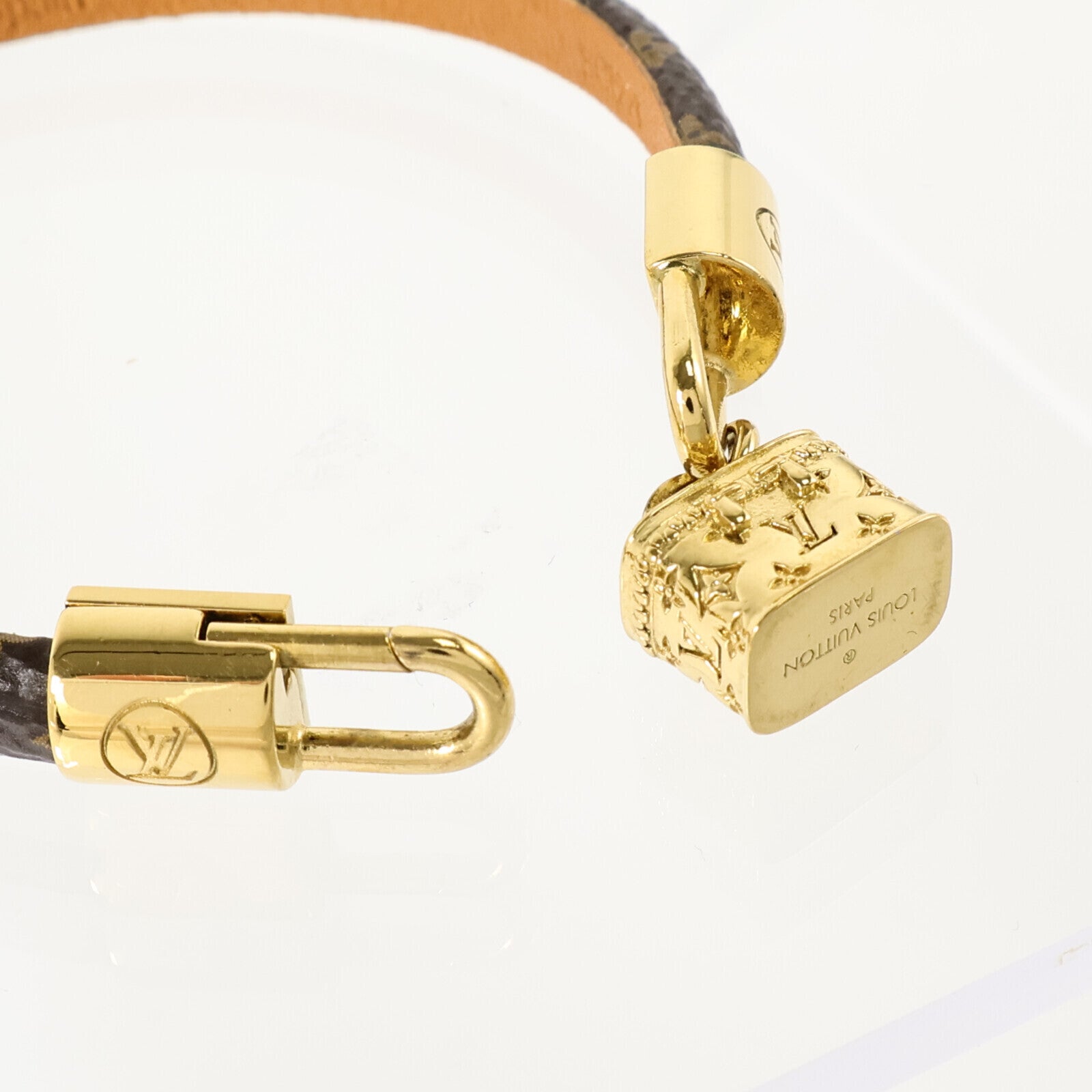 LOUIS VUITTON Monogram/金屬Bracelet金扣手鏈
