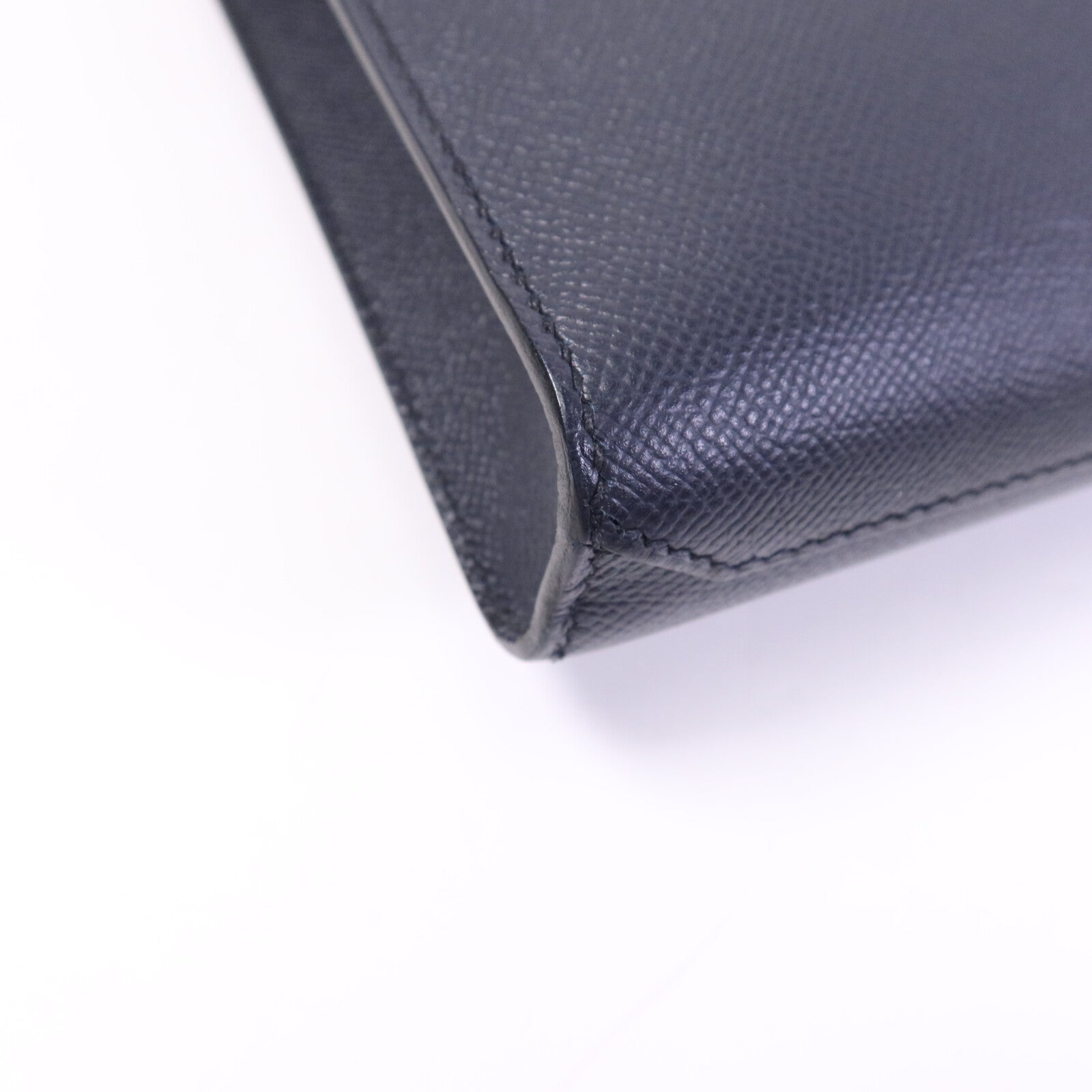 HERMES Epsom皮革Sac a Depeches 37銀扣手挽袋Bleu Indigo/Malachite