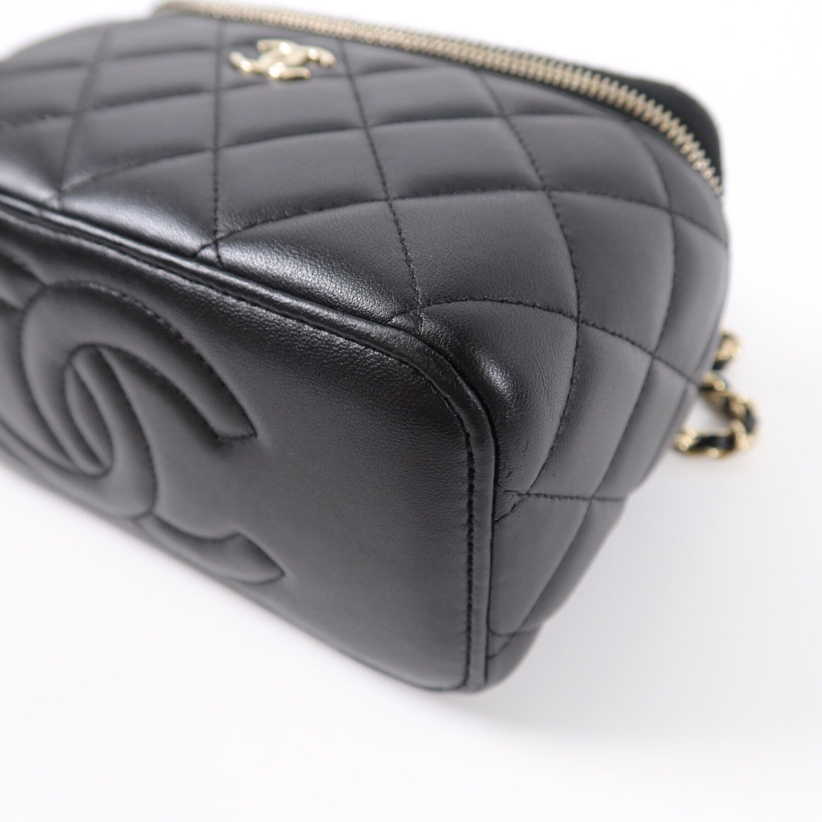 CHANEL 羊皮皮革Handle Vanity Case手挽肩背兩用袋