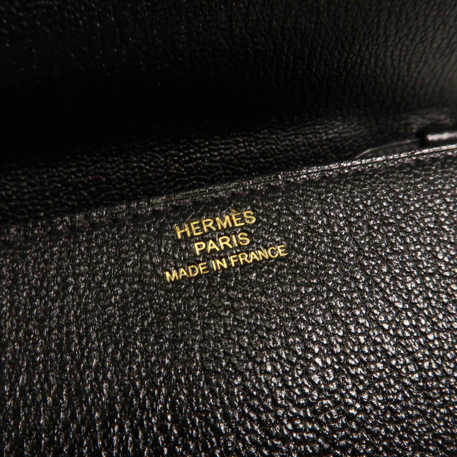 HERMES Chevre皮革Clic 16金扣肩背袋Noir