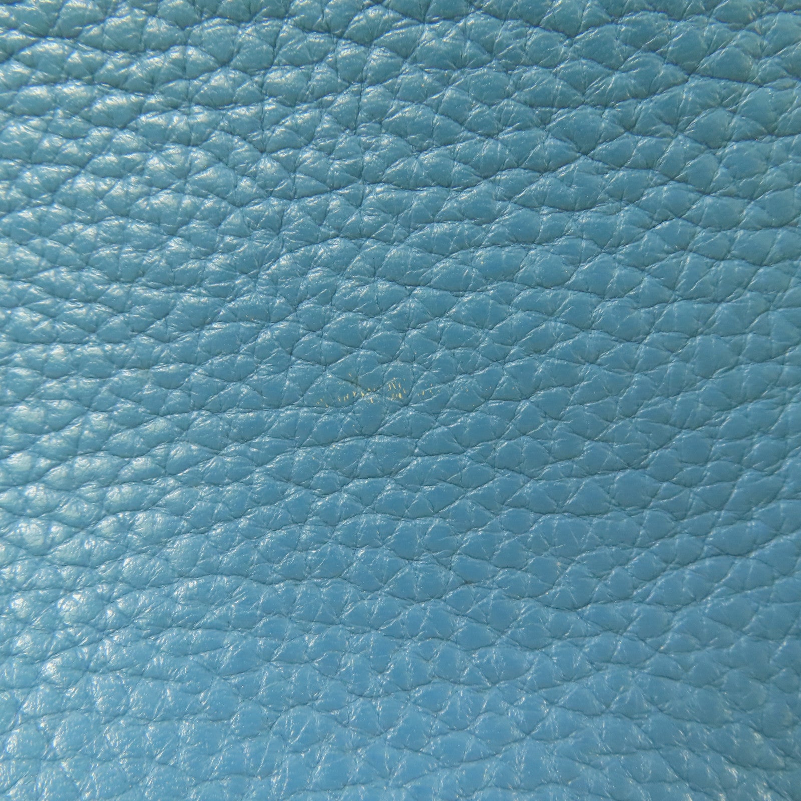 HERMES Clemence皮革Victoria銀扣肩背袋Bleu Jean