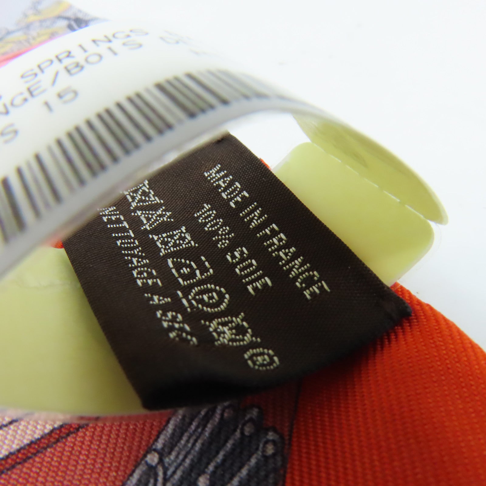 HERMES 【激減優惠】絲質Twilly Scarf絲巾橙色/白色/彩色