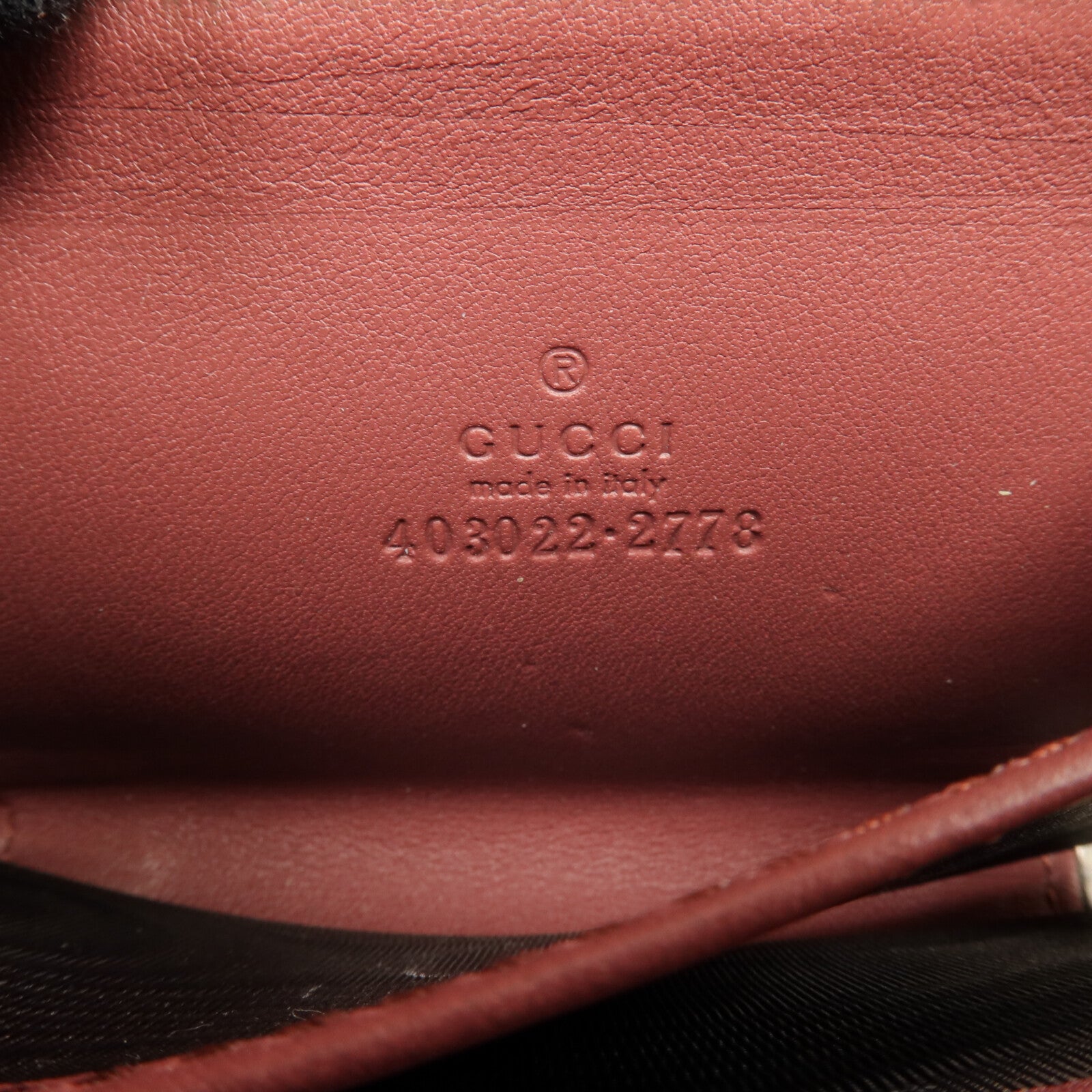 GUCCI 塗層帆布Card Case銀扣卡片套